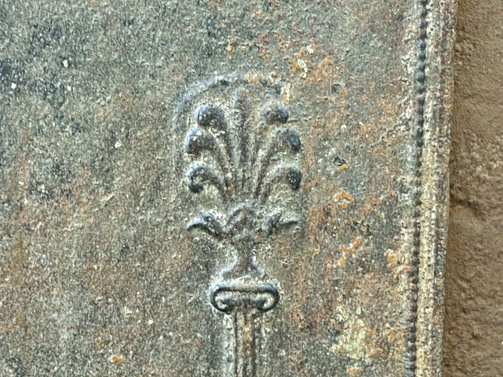 French Neoclassical Period 'Pillars Of Freedom' Fireback / Backsplash photo for sale