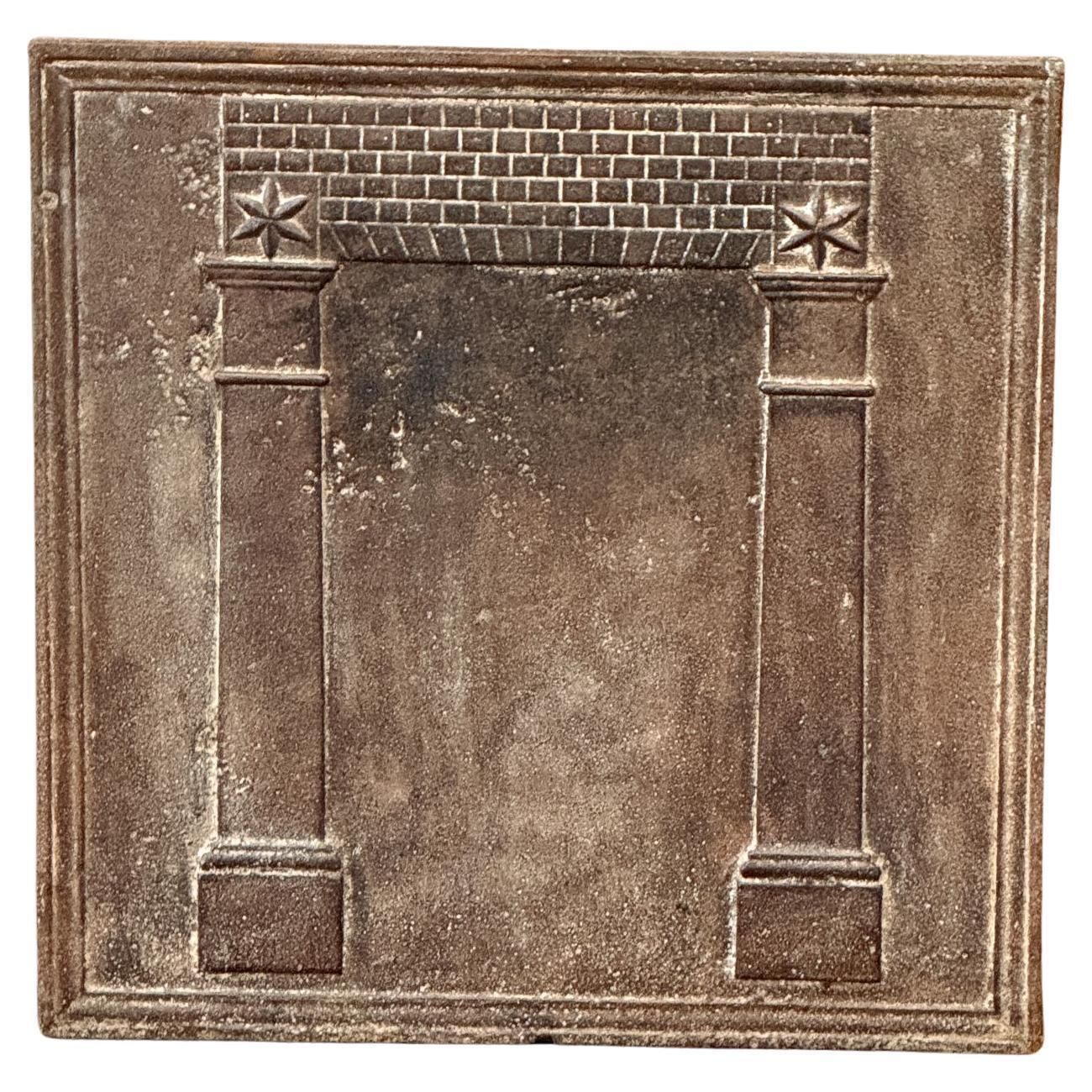 French 'Pillars Of Freedom' Fireback / Backsplash, Early 19th Century