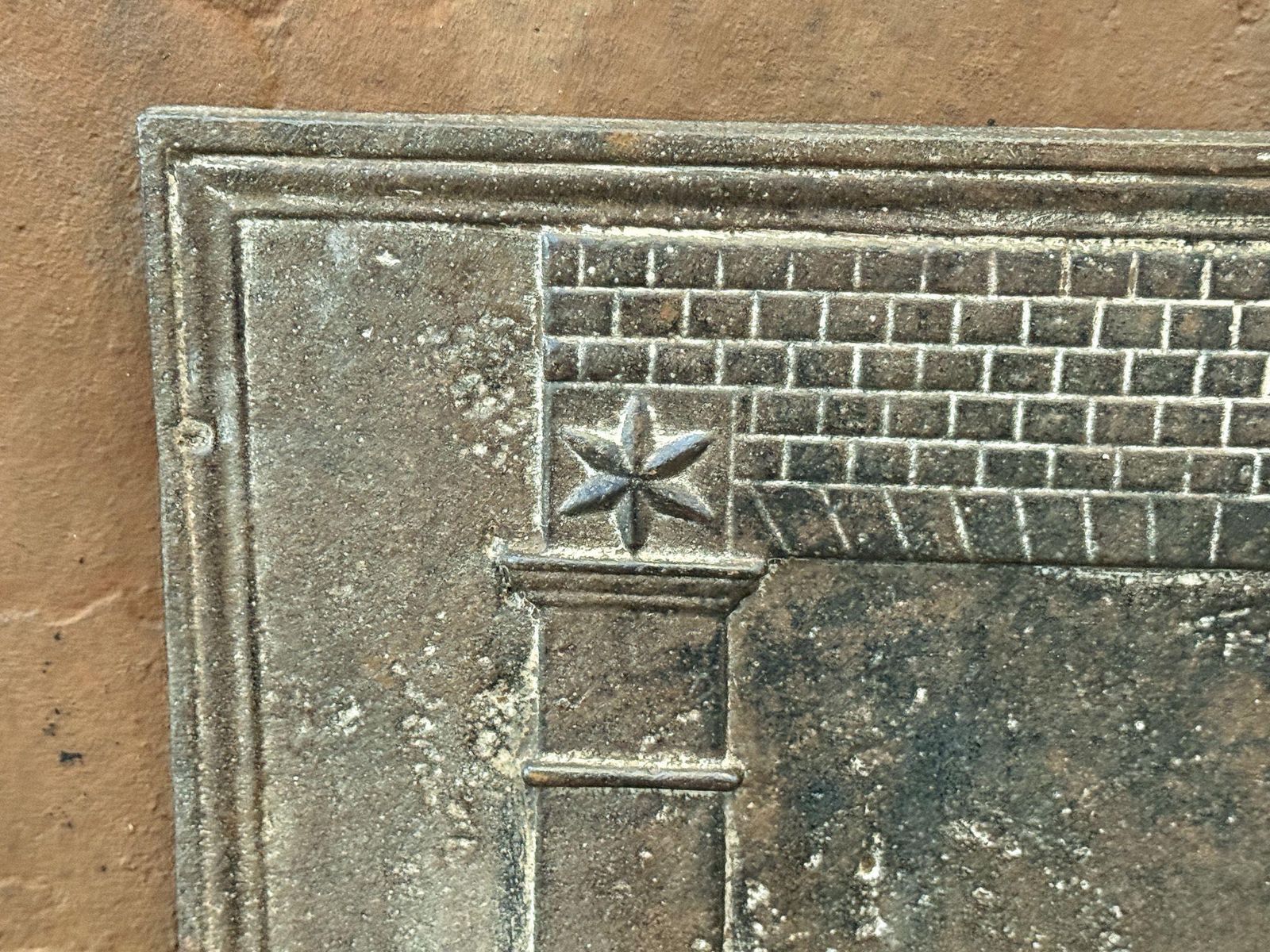 French 'Pillars Of Freedom' Fireback / Backsplash, Early 19th Century photo for sale