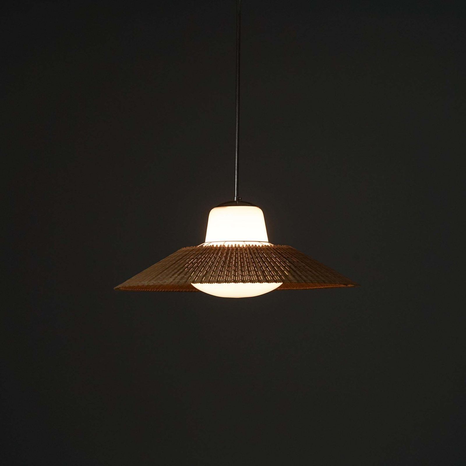 Scandinavian Modern Pendants, Gunilla Jung, Lisa Johansson Pape, Orno Oy, 1950s photo vintage