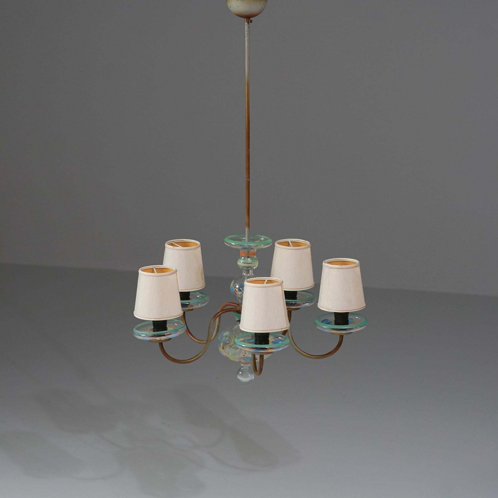 Paavo Tynell Glass Chandelier, Taito Oy, 1930/1940s photo furniture