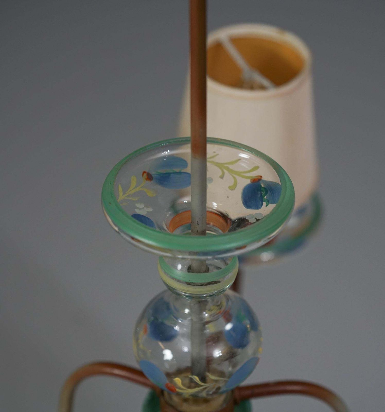Paavo Tynell Glass Chandelier, Taito Oy, 1930/1940s photo Lighting