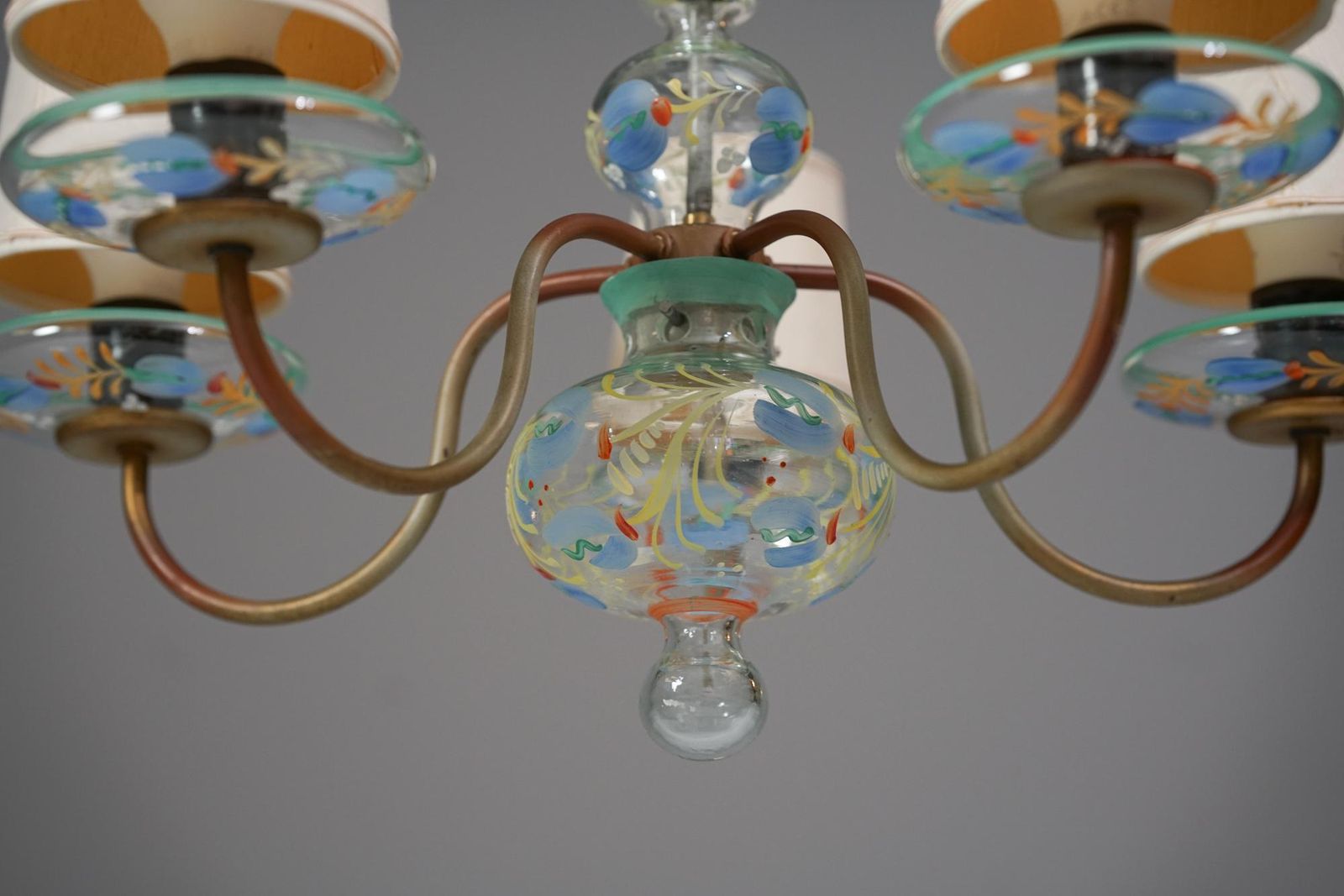 Paavo Tynell Glass Chandelier, Taito Oy, 1930/1940s photo 3860.0