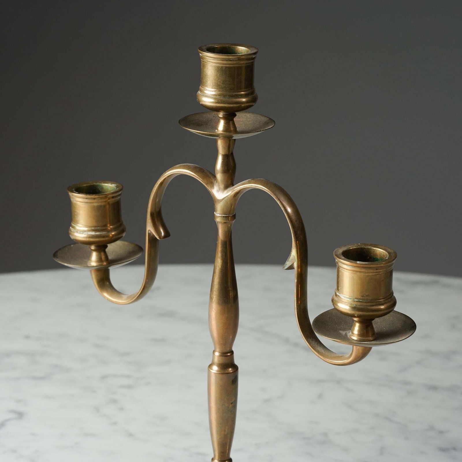 Small Brass Candelabra By Paavo Tynell For Taito Oy, 1920s photo furniture