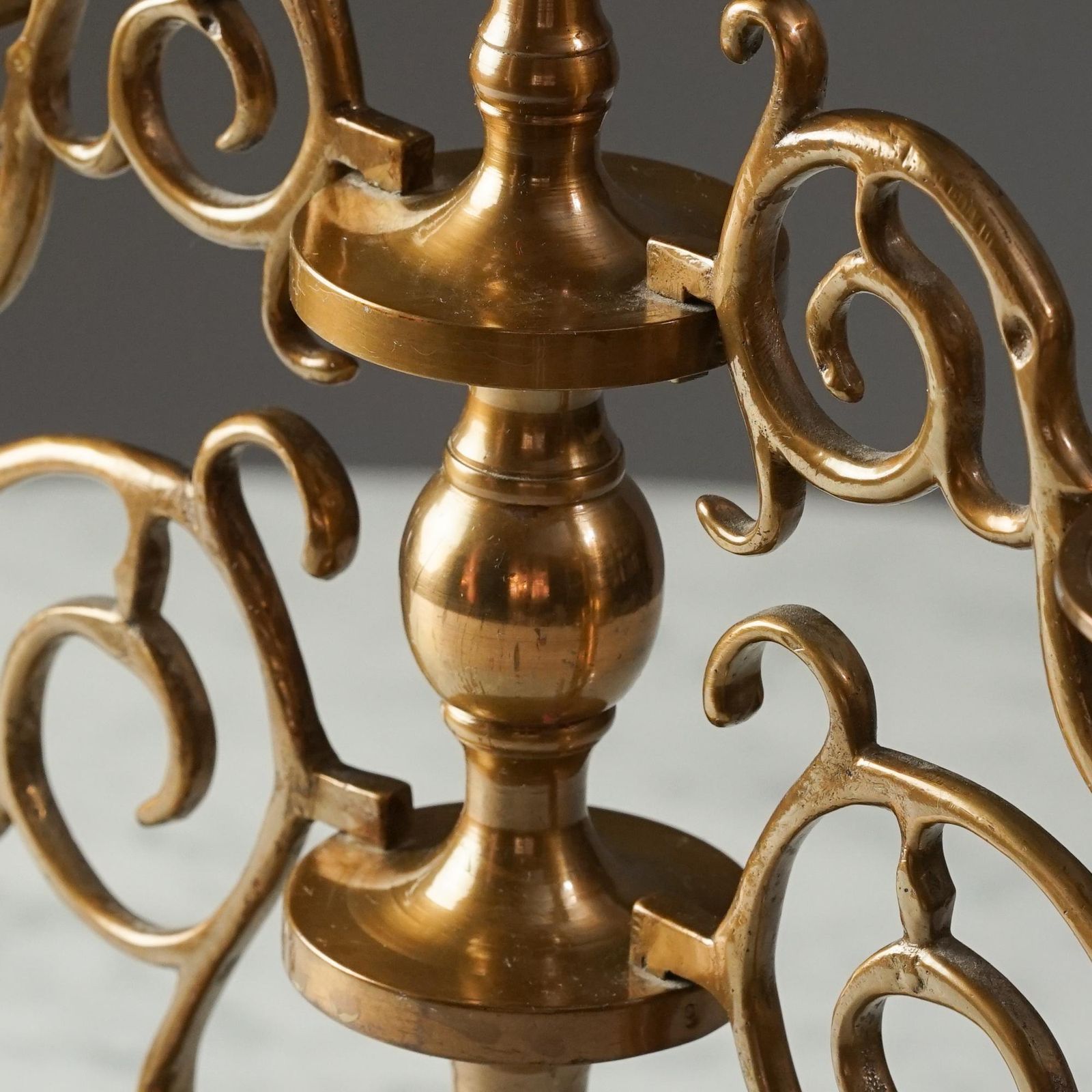 Brass Candelabra Model 1503 By Taidetakomo Hakkarainen, 1930s, Finland photo vinterior