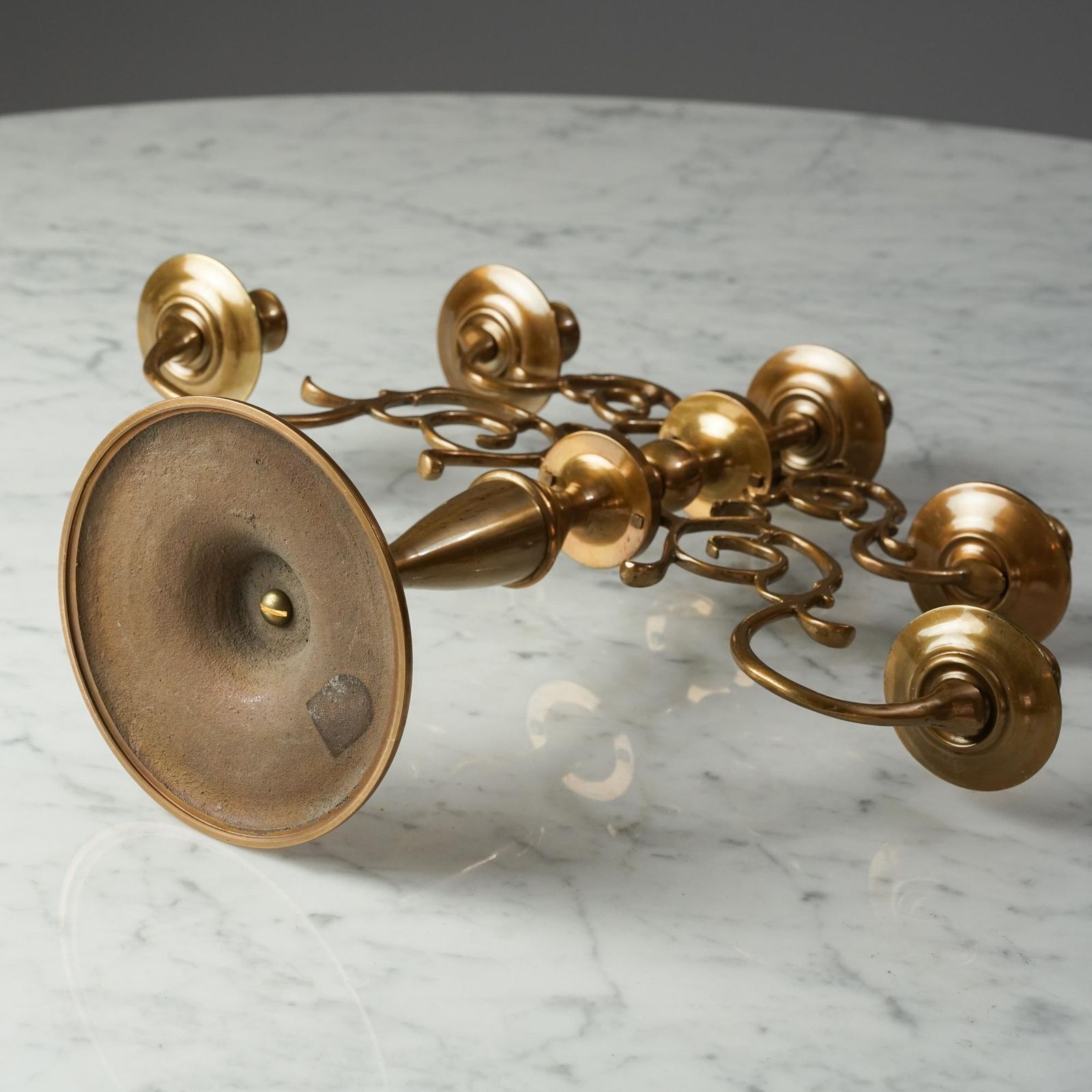 Brass Candelabra Model 1503 By Taidetakomo Hakkarainen, 1930s, Finland photo buy