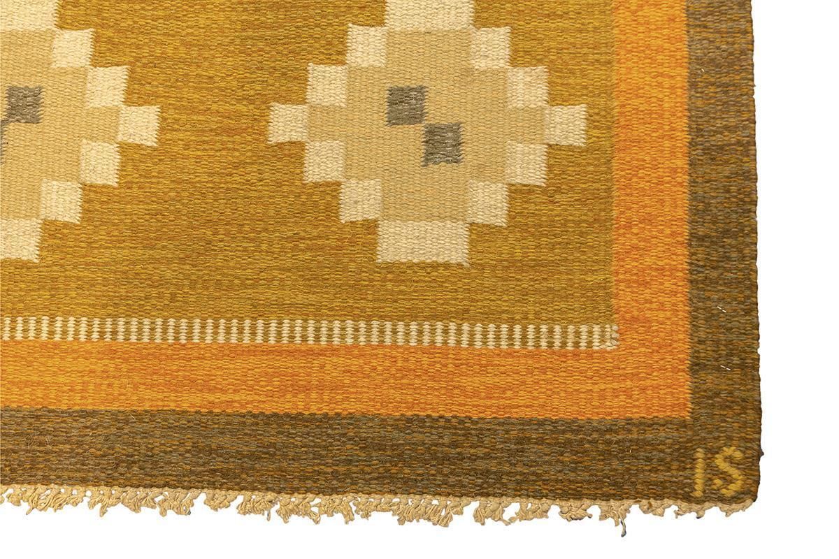 Swedish Rug Flat Weave By Ingegerd Silow photo Textiles