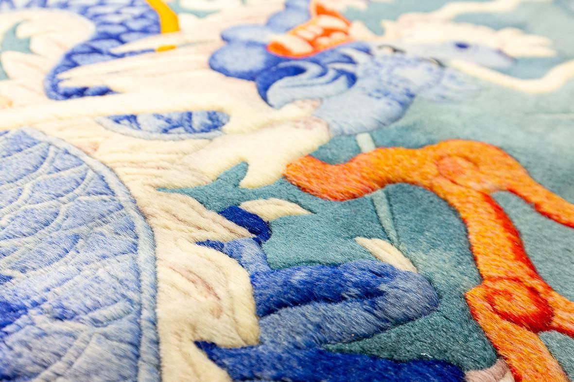 photo furniture Chinese Rug By Walter Nichols In Relief Technique