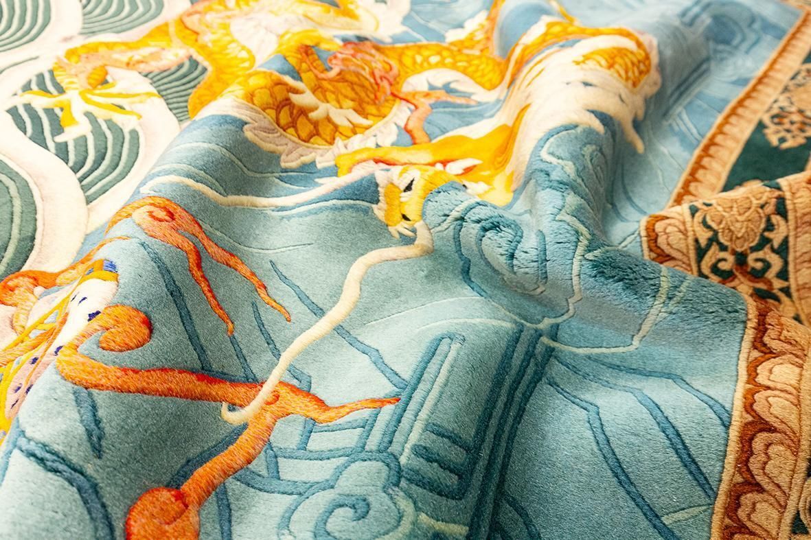 photo for sale Chinese Rug By Walter Nichols In Relief Technique