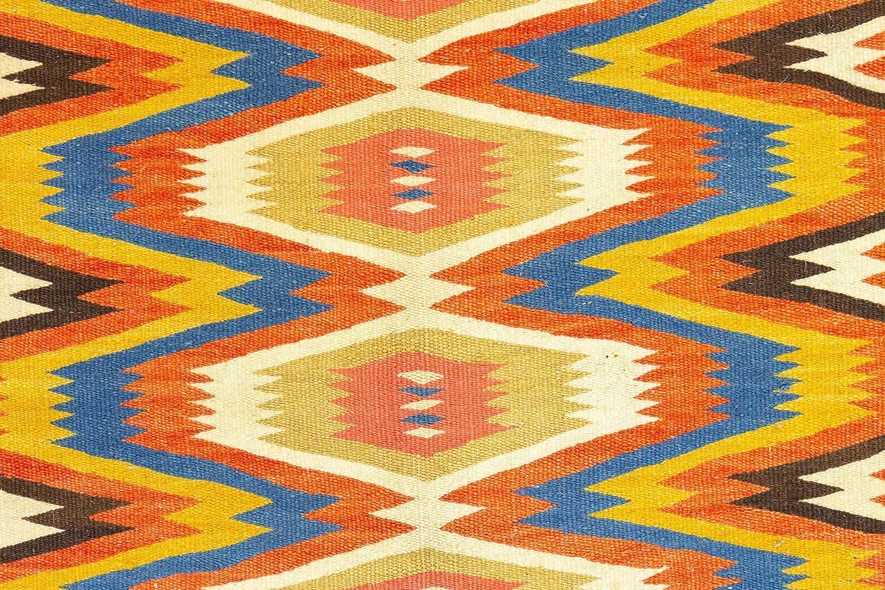 Scandinavian Rug Flat Weave Multi Color photo vinterior