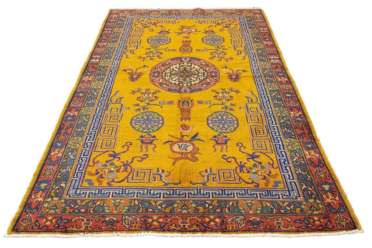 Antique Turkish Sparta Rug Goldish Field Color photo furniture