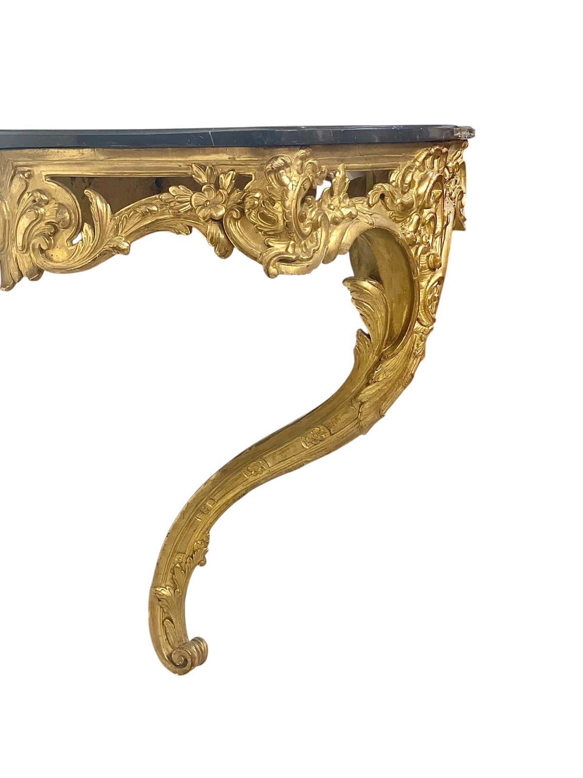 photo for sale 18th Century Louis XV Giltwood Console With Original Marble Top
