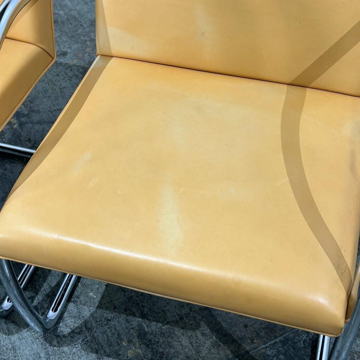 Knoll Beige Leather Brno Tubular Chair By Ludwig Mies Van Der Rohe, Set Of Four photo Furniture