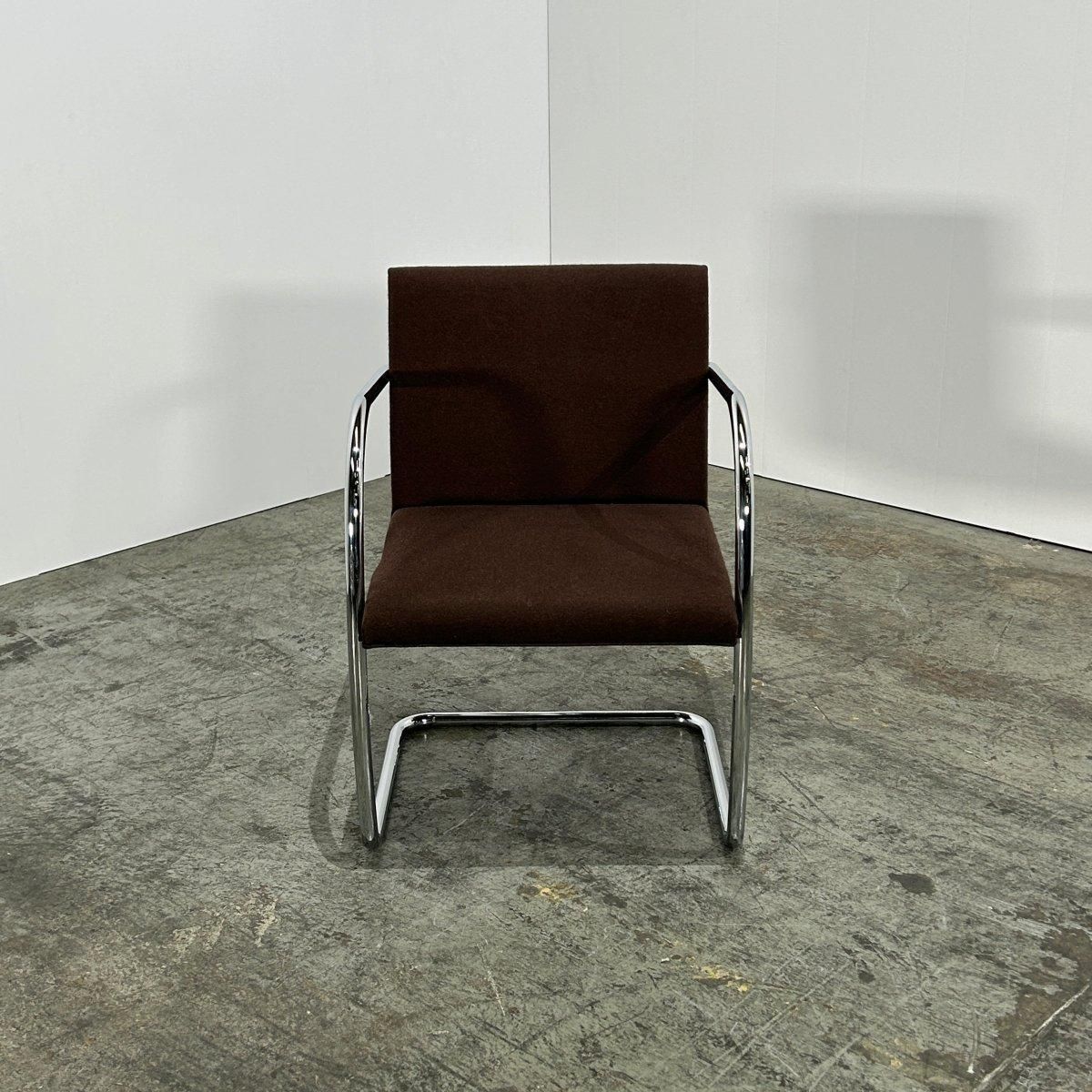 Knoll Brno Brown Tubular Chair By Ludwig Mies Van Der Rohe, Set Of Two photo 2121.0