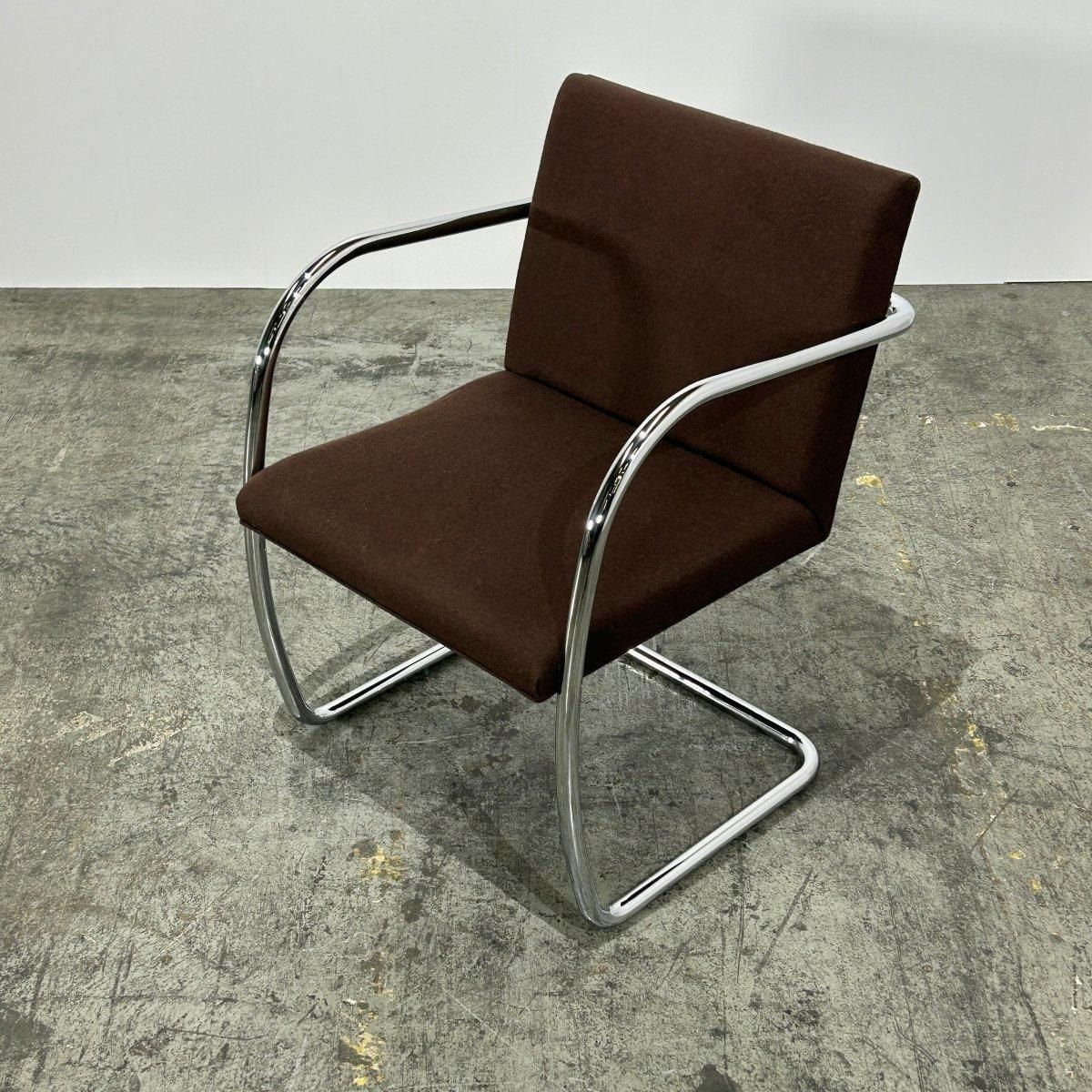 Knoll Brno Brown Tubular Chair By Ludwig Mies Van Der Rohe, Set Of Two photo buy