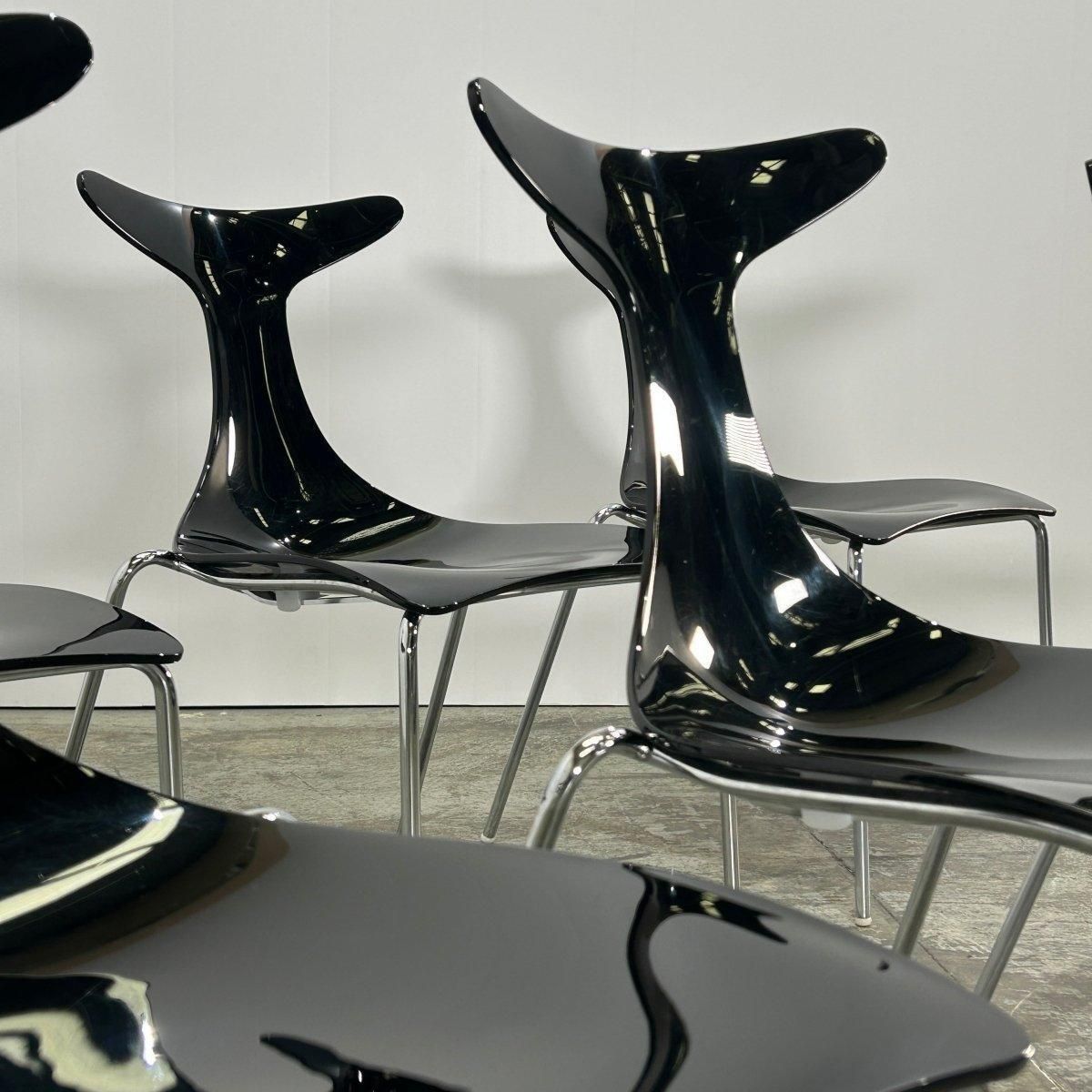 Ciacci Kreaty Delfy Dining Chairs By Gino Carollo, Set Of Six photo vintage