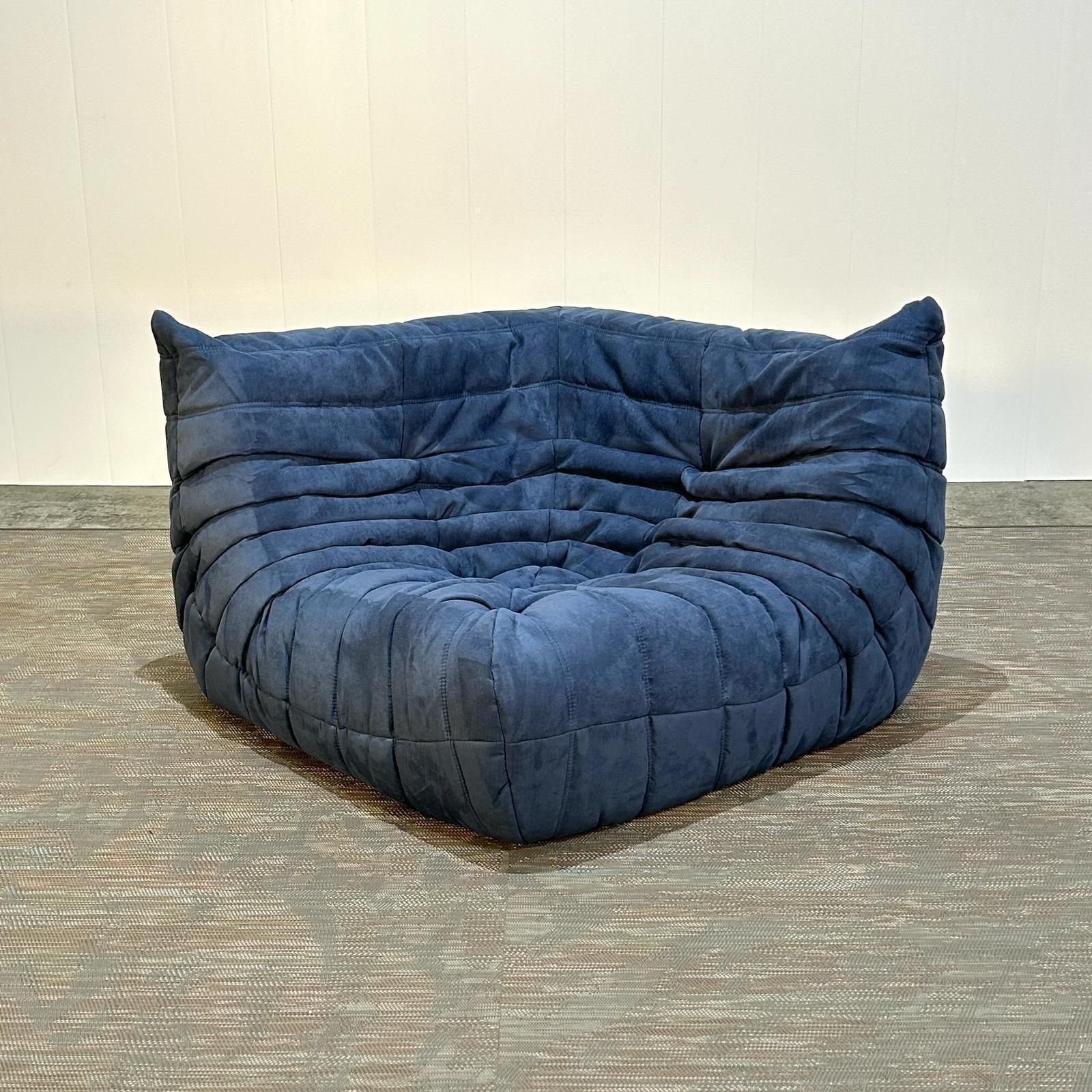 photo for sale Ligne Roset Blue Modular Togo Sofa By Michel Ducaroy, Set Of Three