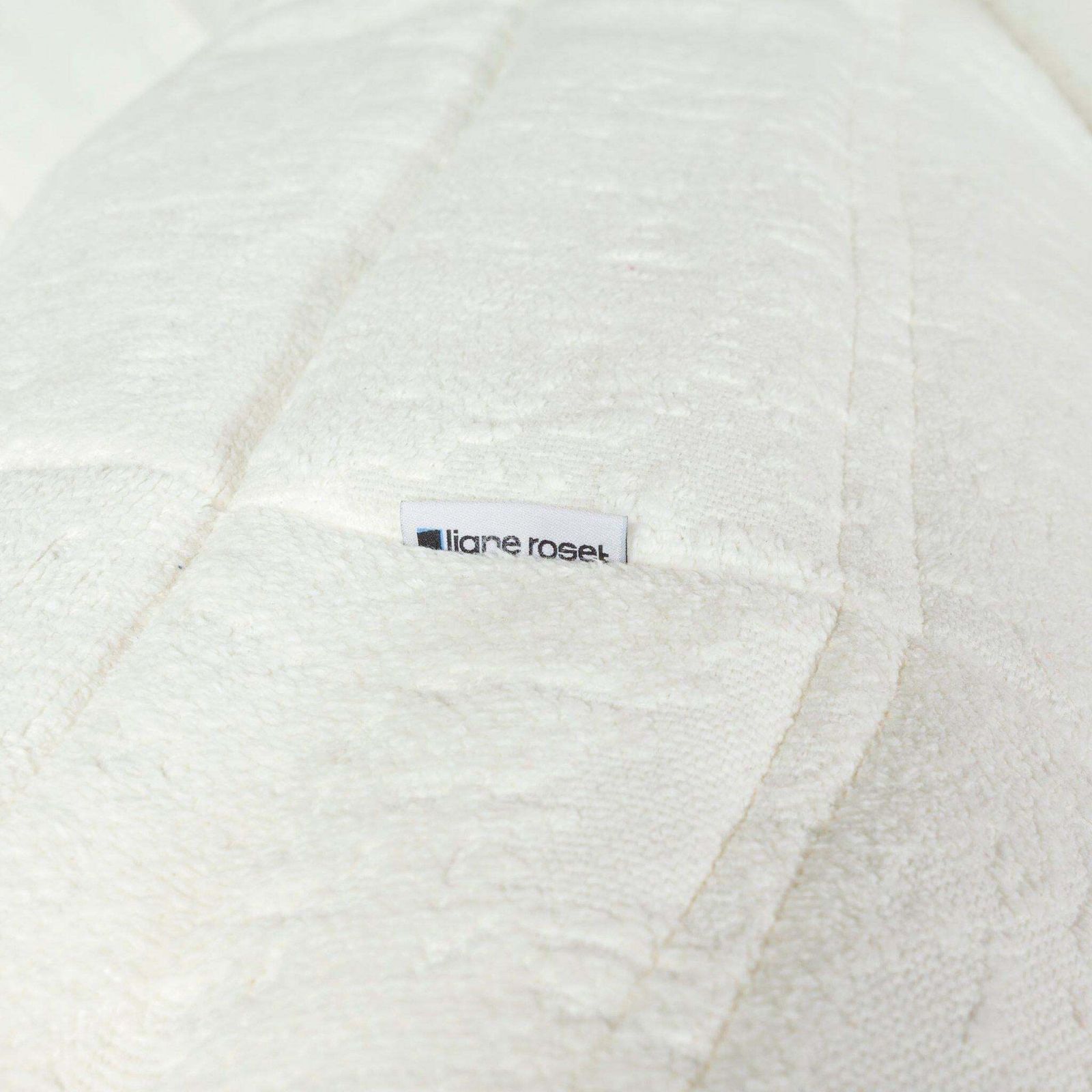 Ligne Roset By Michel Ducaroy White Bouclé Togo Sofa And Footstool, Set Of Five photo for sale