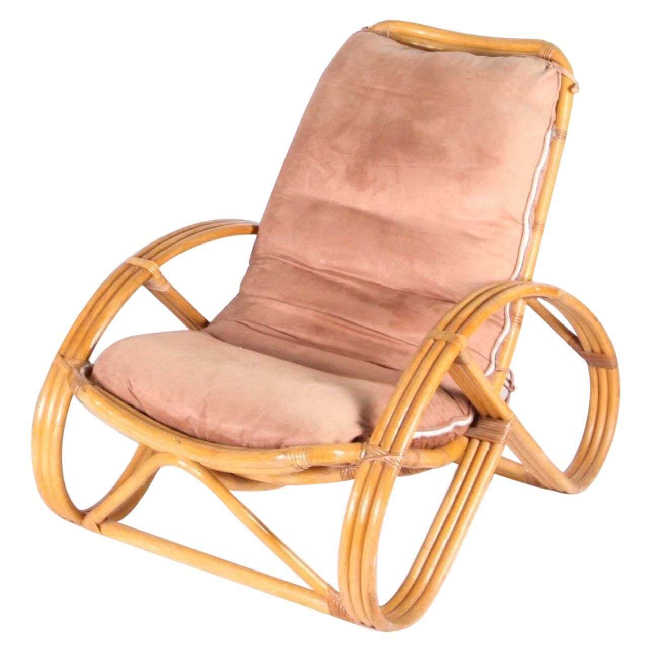 Pair Of Rattan « Bretzel » Armchairs