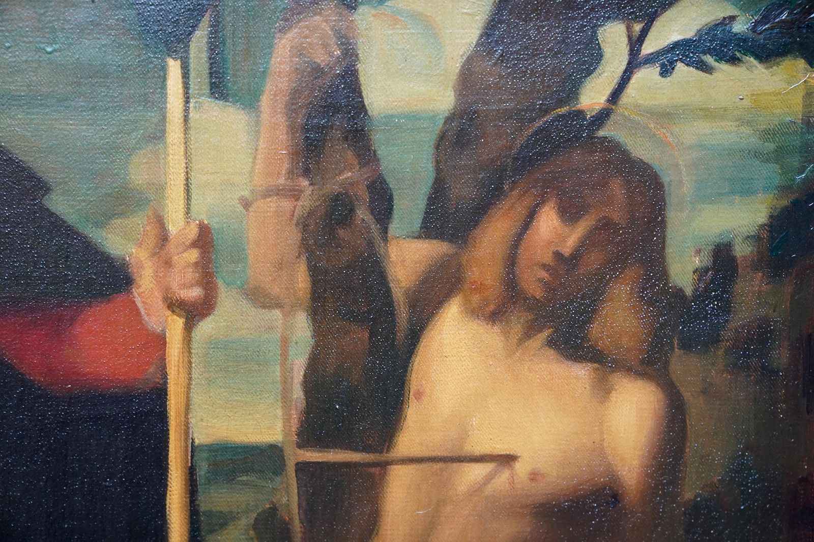 Wilfred Gabriel De Glehnsaint Roch With Saint Jerome + Saint Sebastian   British Edwardian Oil Paintingcirca 1910 photo 5099.0