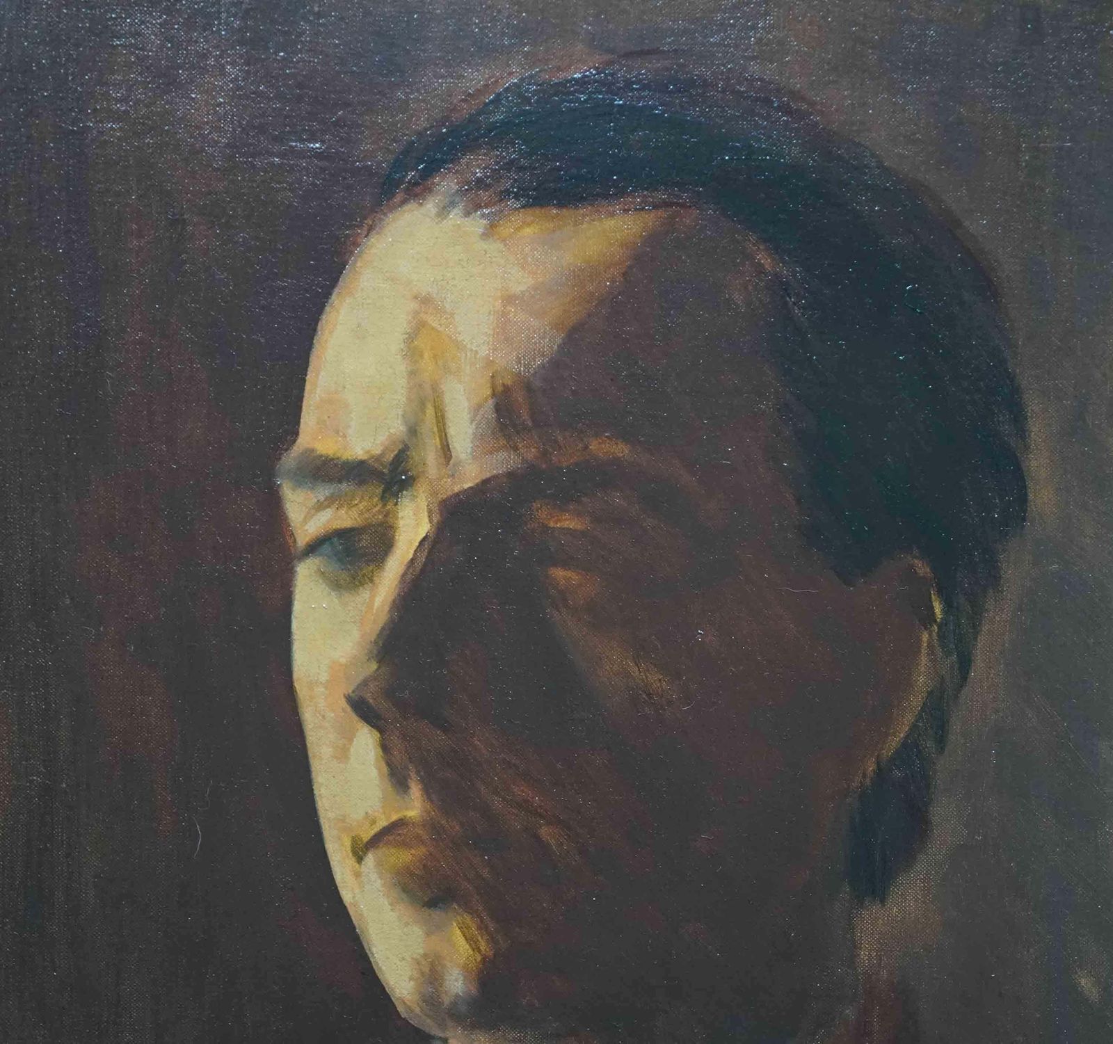 Jacob Kramerportrait Head And Shoulders Of A Man   Jewish 20s Art Male Portrait Oil Painting1922 photo for sale
