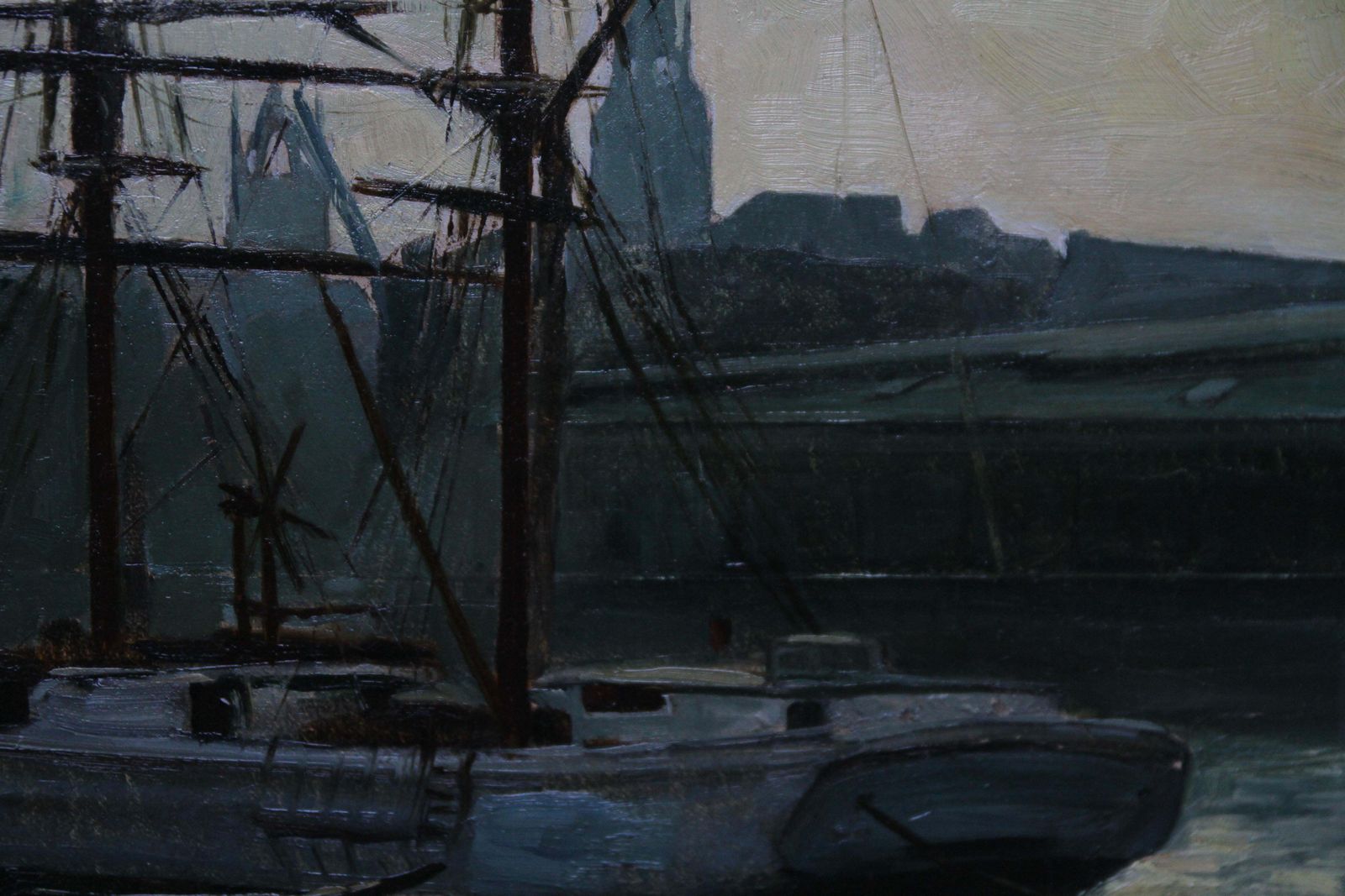 Joseph Henry Kirsopthe Port Of Newcastle Upon Tyne   British 1914 Marine Art Oil Painting1914 photo buy
