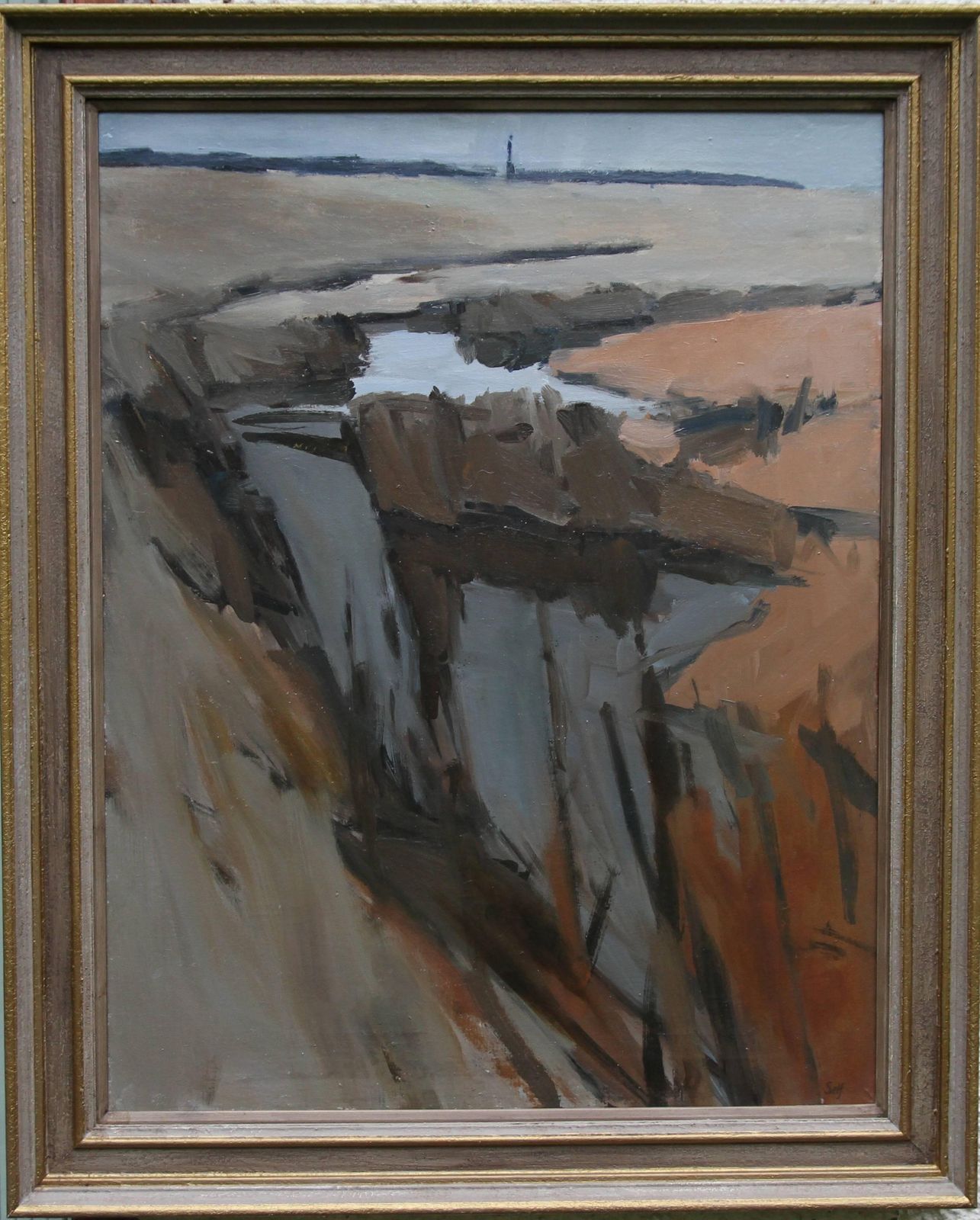 Lawrence Selfessex Landscape   British 20th Century Abstract Art Landscape Oil Painting1970