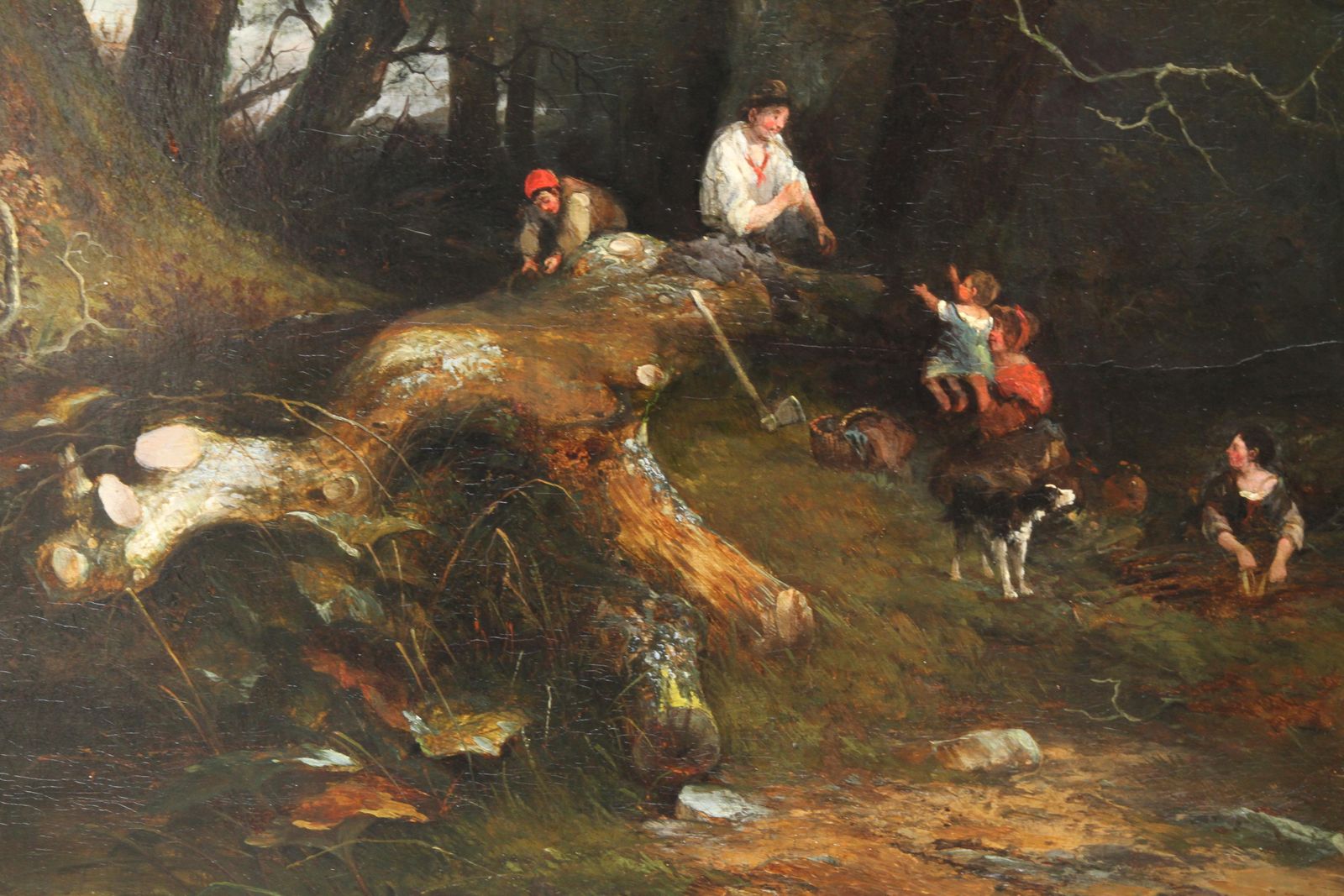 Edward Charles Williamsthe Woodman's Family In A Landscape   British 1869 Victorian Art Oil Painting1869 photo vinterior