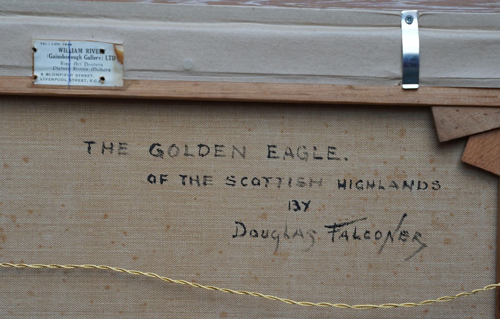 Art Douglas Falconergolden Eagle Of Scottish Highlands   Scottish Art Bird Landscape Oil Paintingcirca 1960 photo