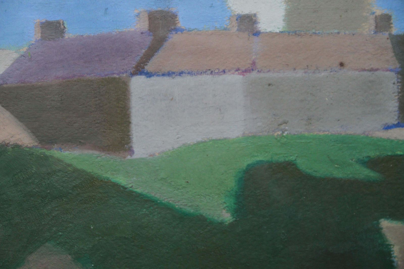 David Gunncaithness Harbour   Scottish Cubist Art Marine Oil Painting Founder 1922 Group1927 photo 3671.0