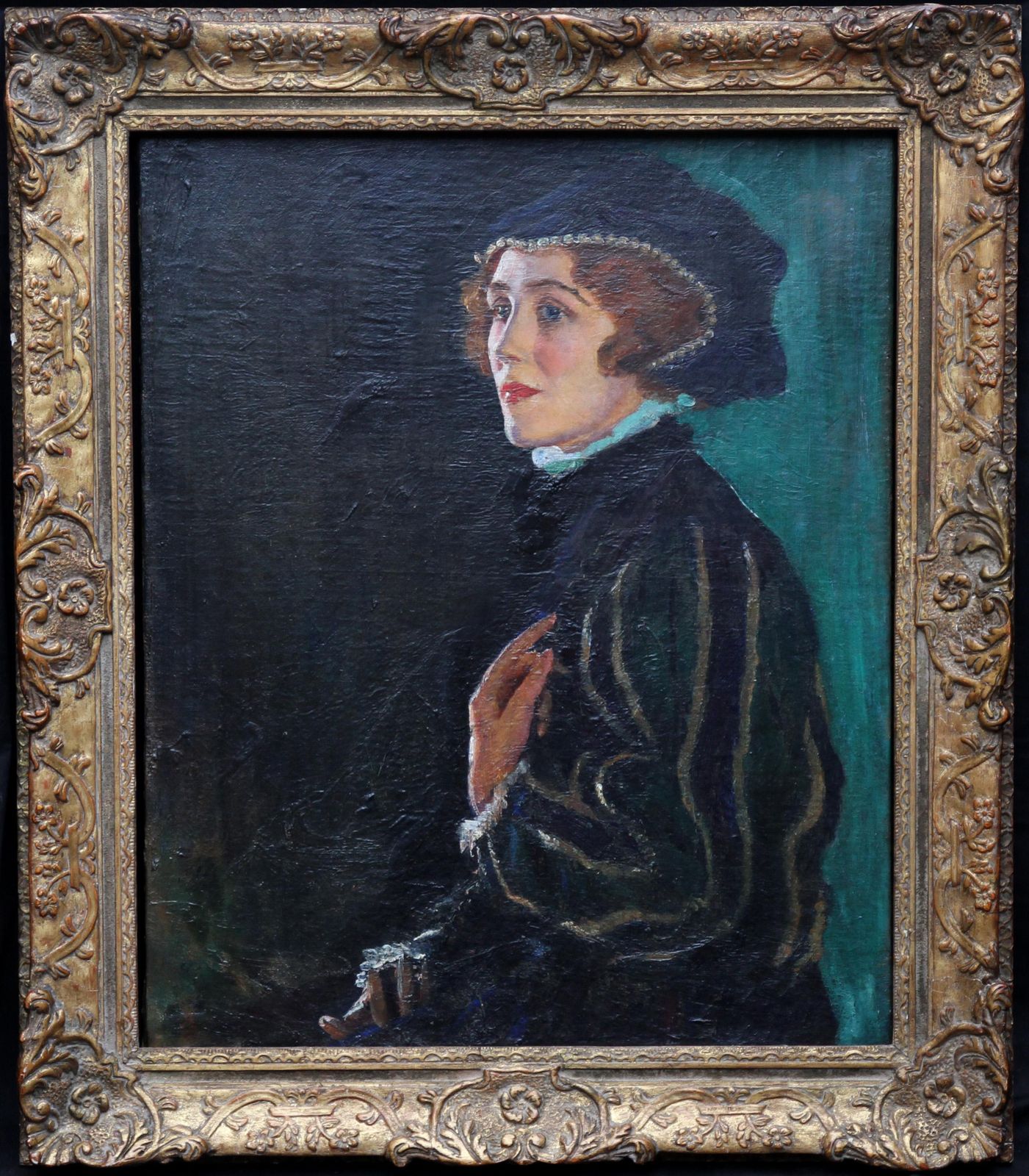 photo furniture George Carr Drinkwatercecily Byrne As Mary Stewart   British Art 30's Actress Portrait Oil Paintingcirca 1930
