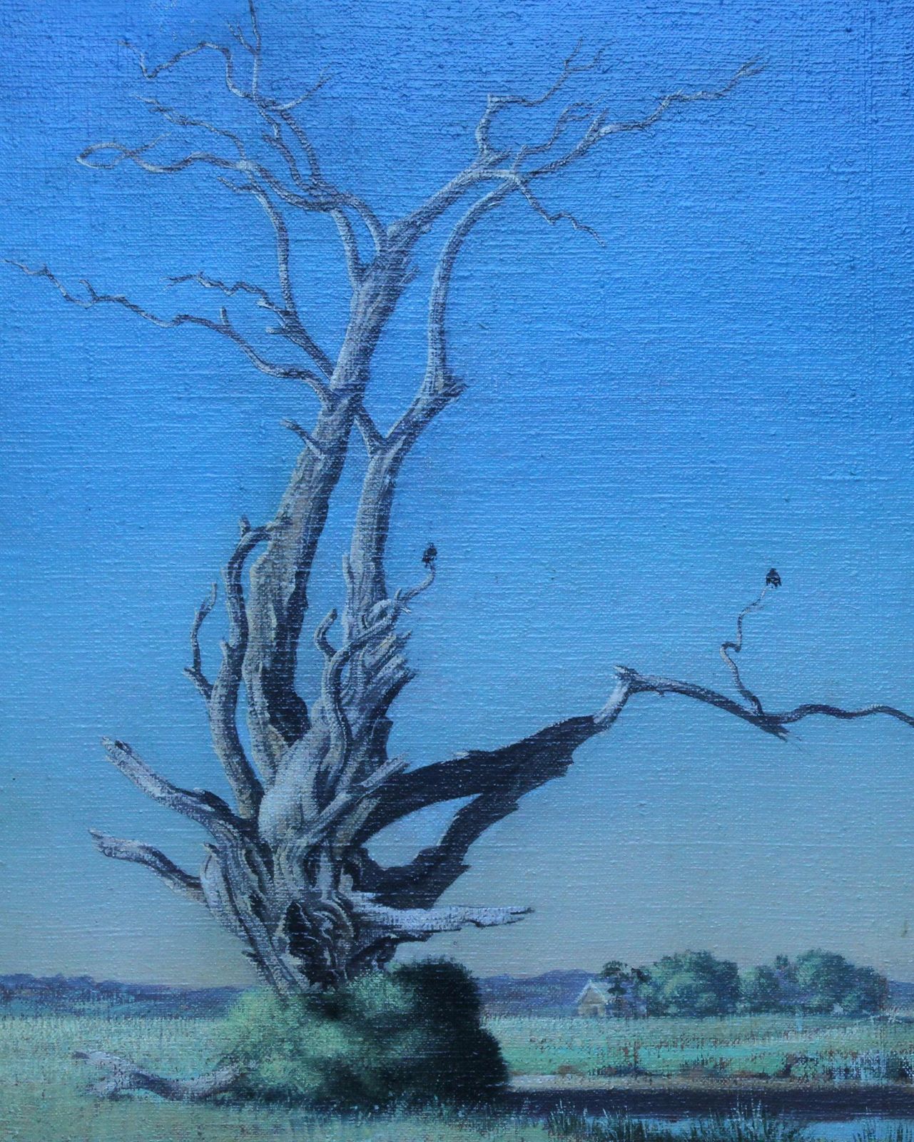 Laurence Henry Irvingelegy To A Dead Tree   Kent Landscape   British 1950's Art Oil Painting1952 photo for sale