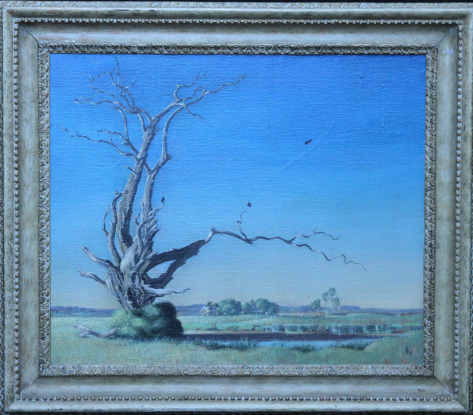 Art Laurence Henry Irvingelegy To A Dead Tree   Kent Landscape   British 1950's Art Oil Painting1952 photo