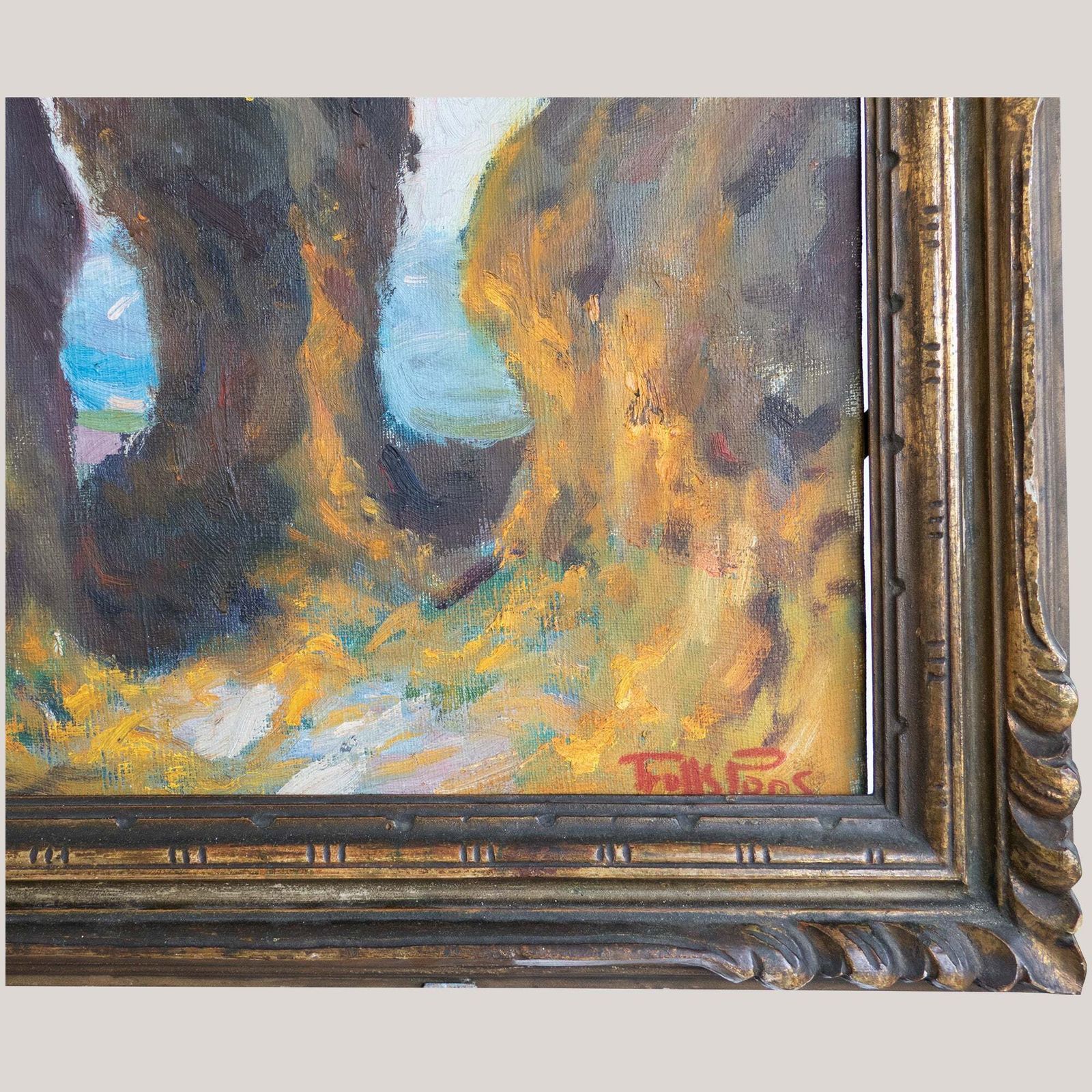 Impressionist Haystack Landscape – Oil On Canvas By Ramon Trulls Pons photo 1464.0