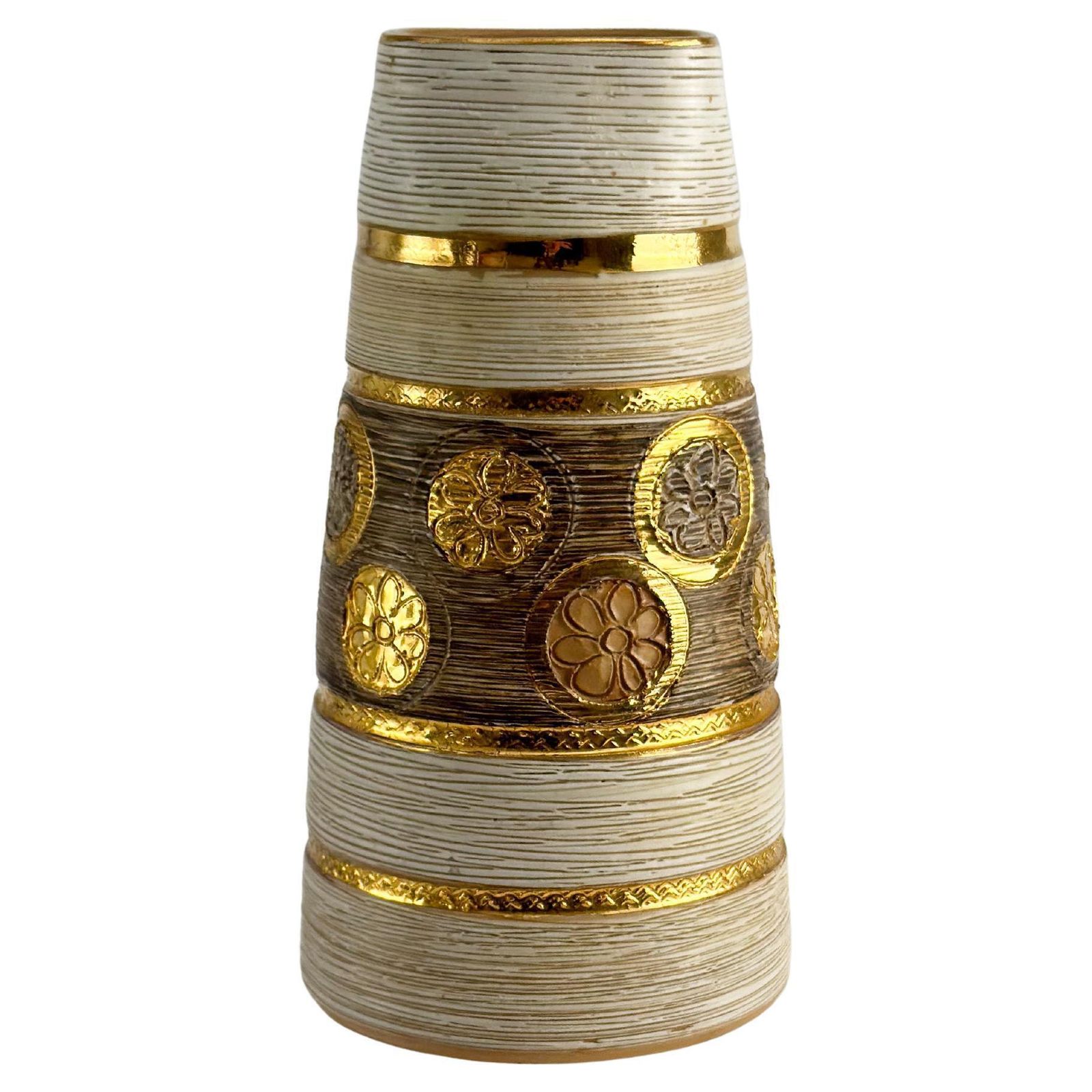 Italian Mid Century Sgraffito Vase By Fratelli Fanciullacci For Elbee