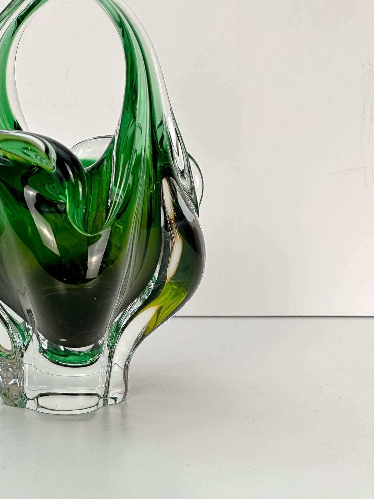 Green Glass Bowl By Josef Hospodka For Chribska Glassworks, Circa 1970s photo Home Decor