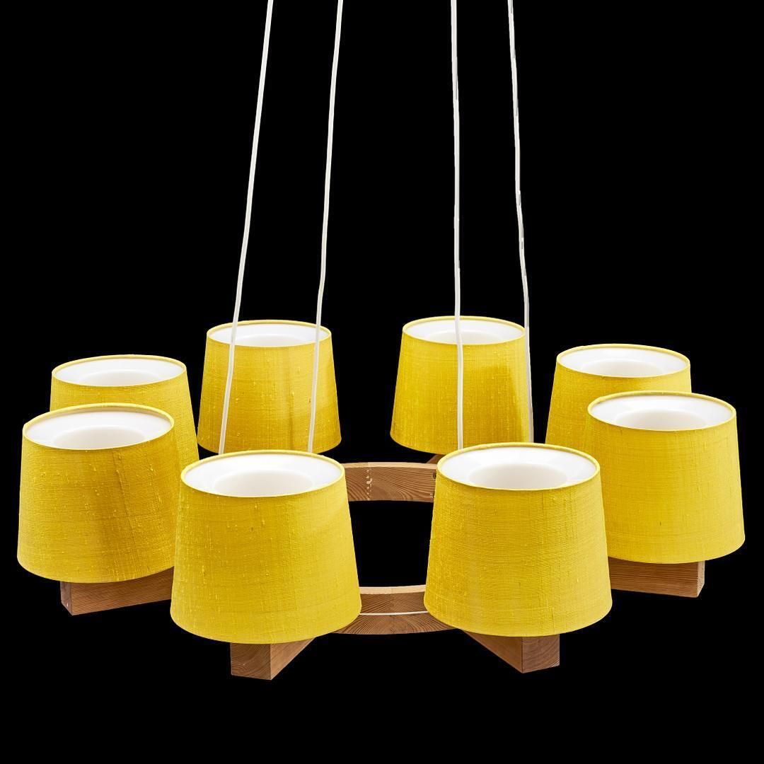 Uno & östen Kristiansson 1960s Chandelier For Luxus, Sweden photo for sale