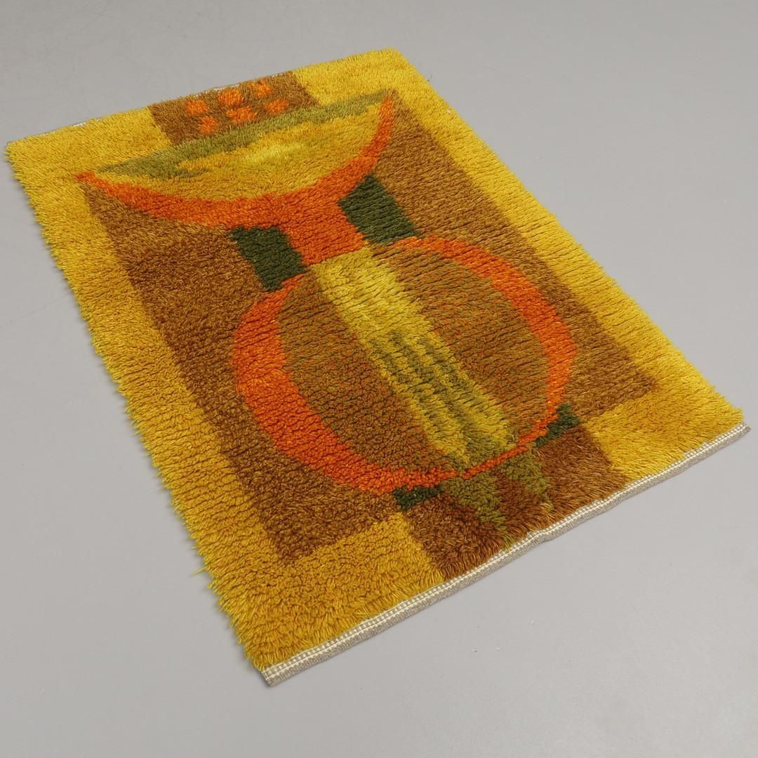 Nab Wool Carpet, Rug Yellow/Brown, By Assar Andersson photo Textiles