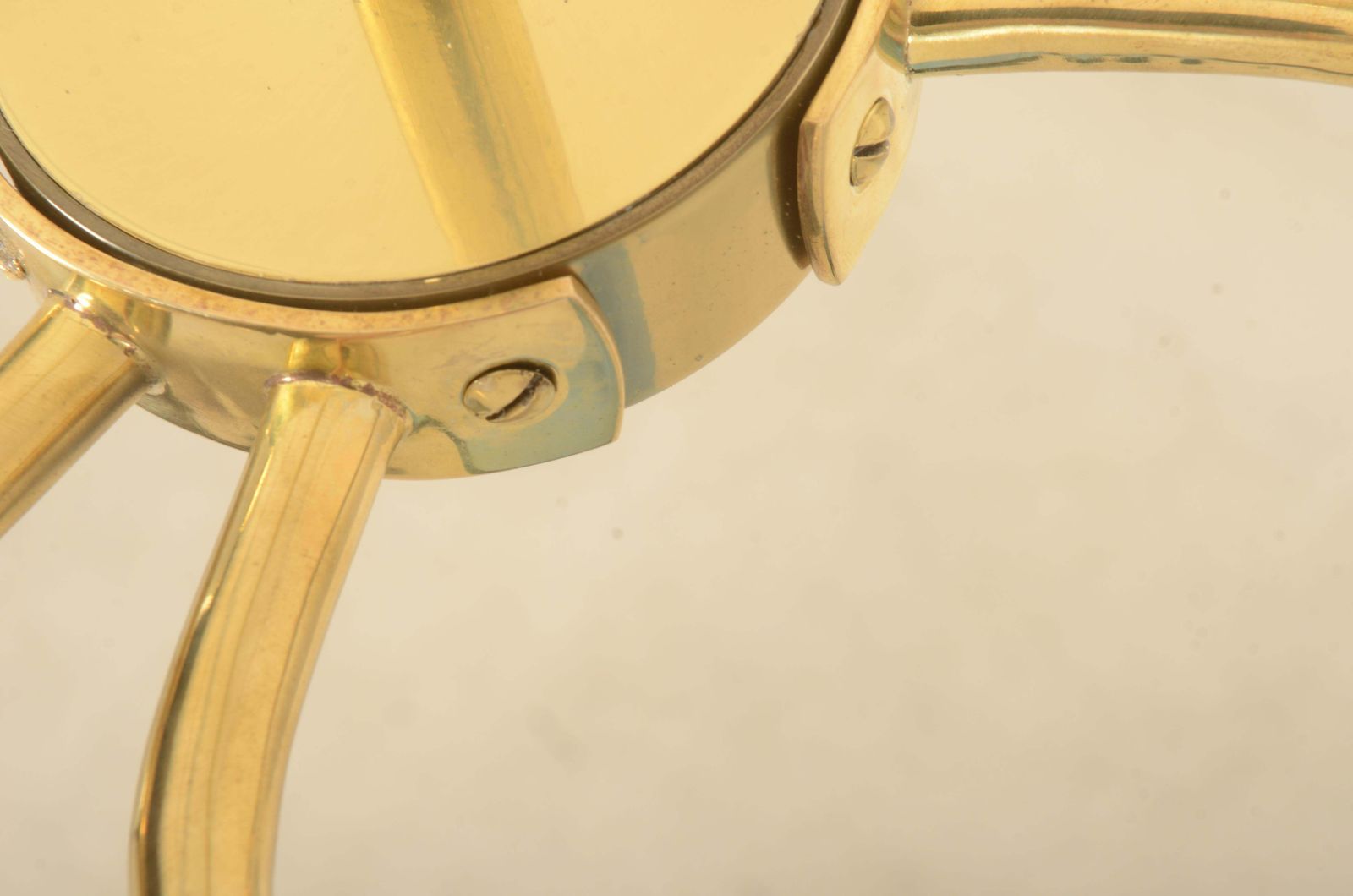 photo buy Vilhelm Lauritzen Brass And Opaline Glass Chandelier