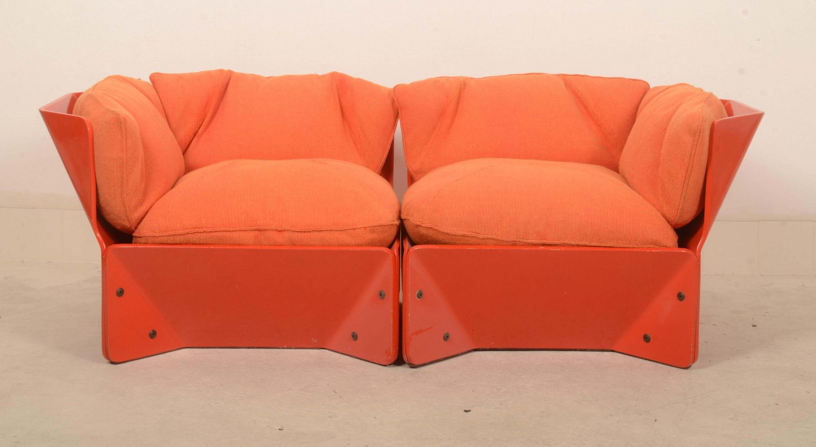 1970s Orange Christensen & Larsen Sofa Or Chairs photo for sale