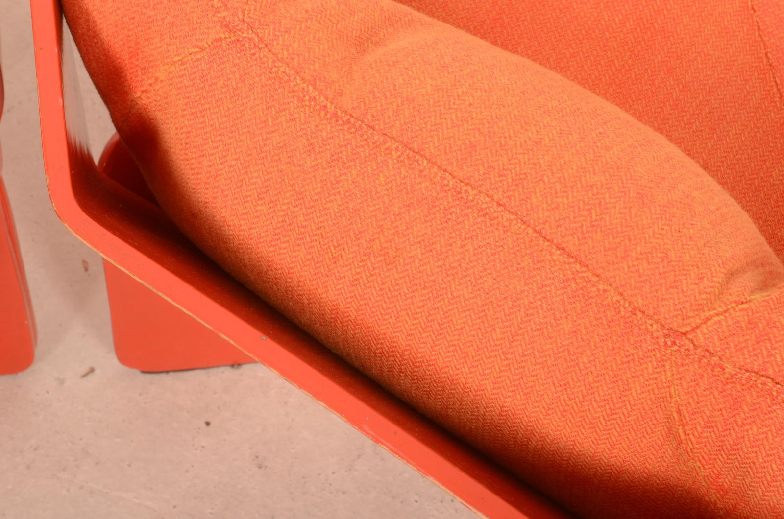 2138.0 1970s Orange Christensen & Larsen Sofa Or Chairs photo