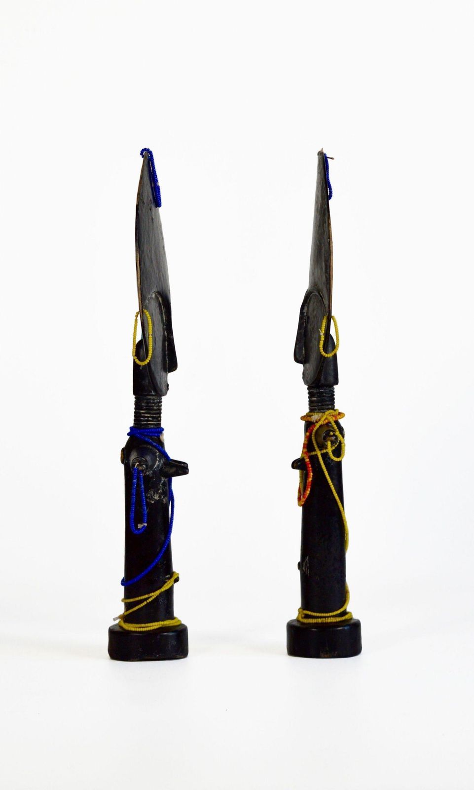 Home Decor Pair Of African Dolls, Ghana, 20th Century photo