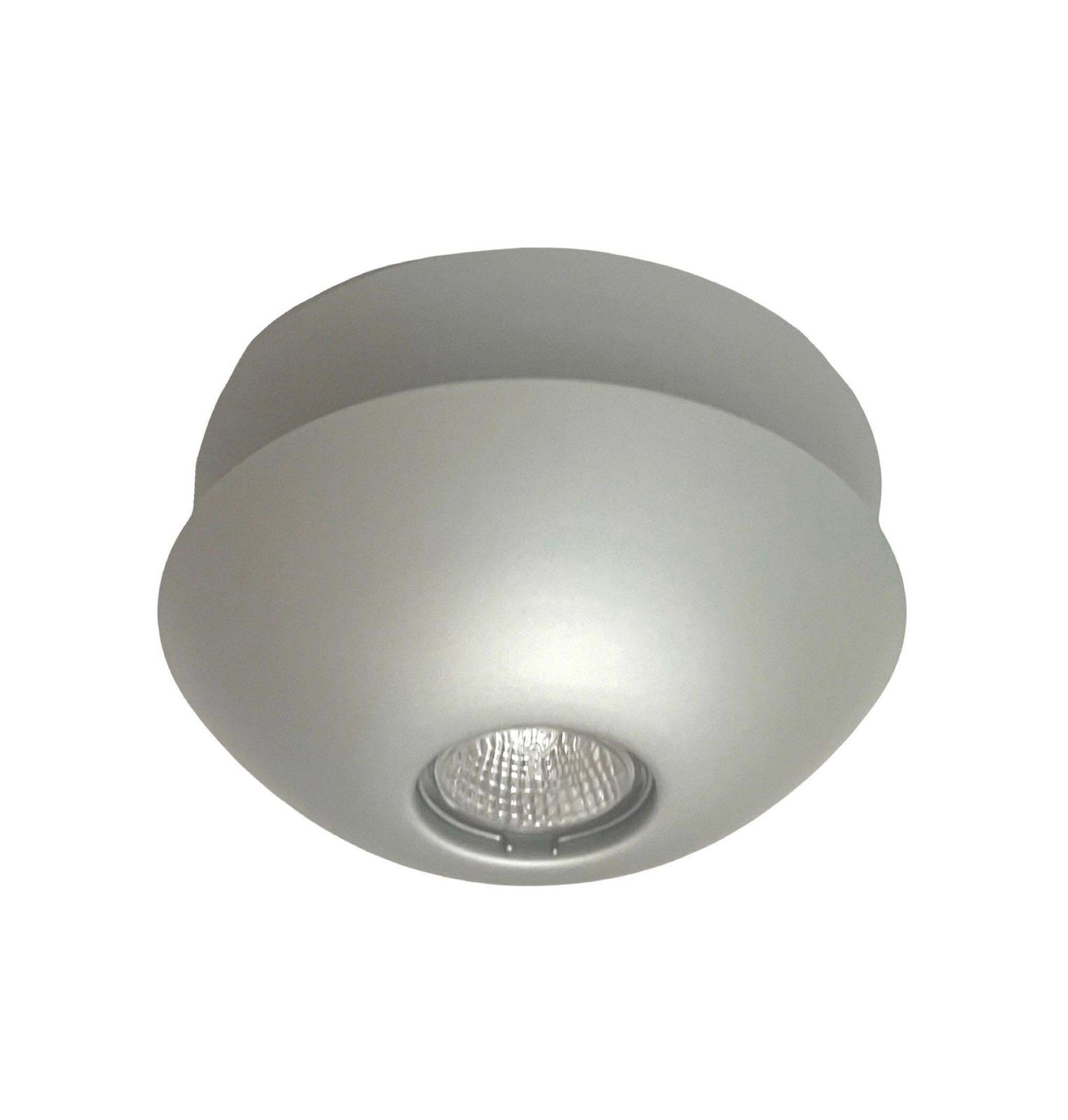 photo for sale Postmodern Grey Metal Pair Of Halogen Flush Mounts By Blauet, Barcelona, 1980s