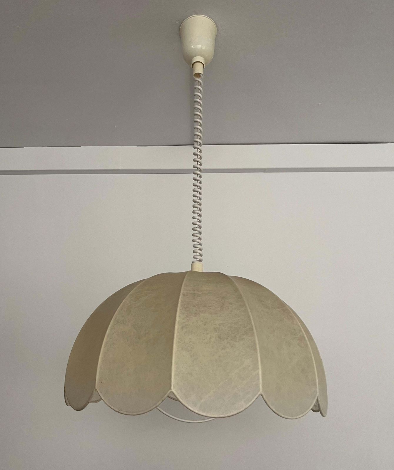 German Mid Century "Cocoon" Flower Adjustable Chandelier By Goldkant, 1970s photo furniture