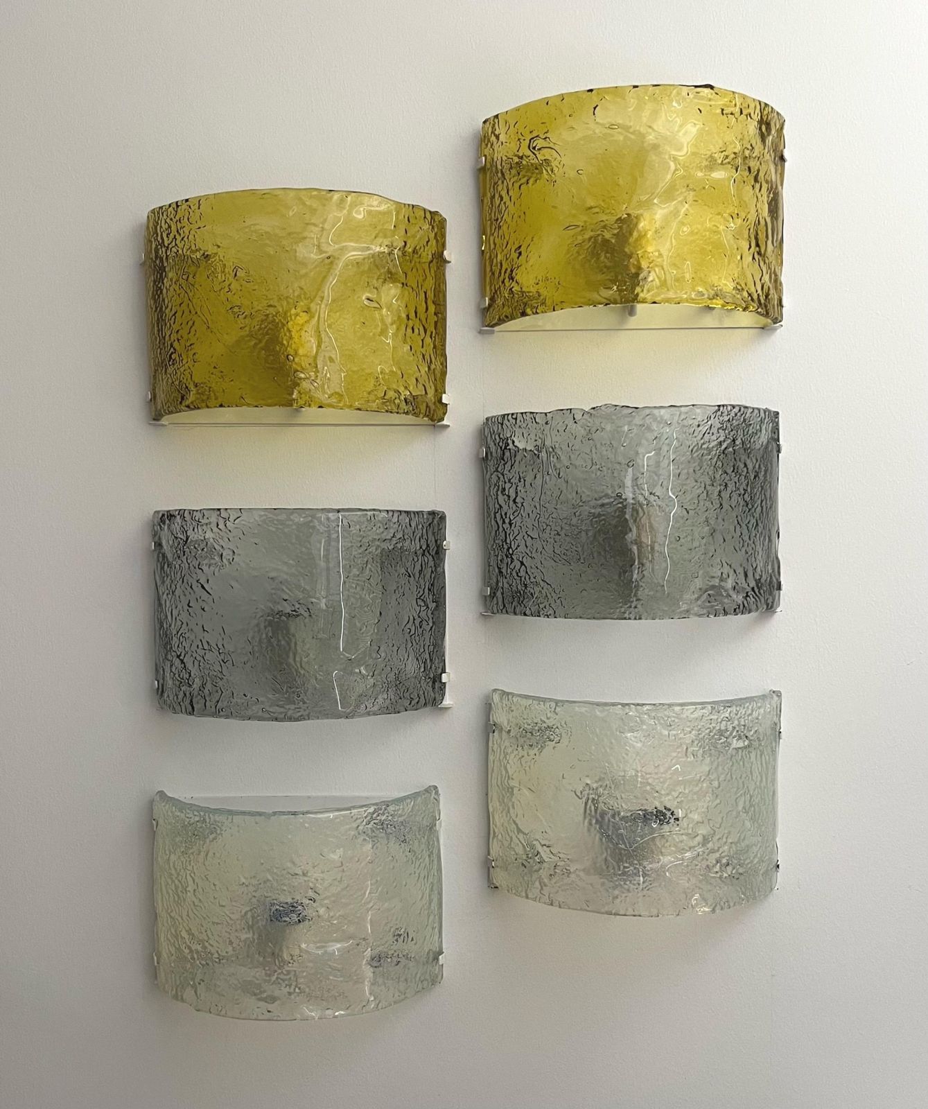 Midcentury Mural Of Murano Wall Sconces By Carlo Nason For Av.Mazzega, 1970s photo Lighting