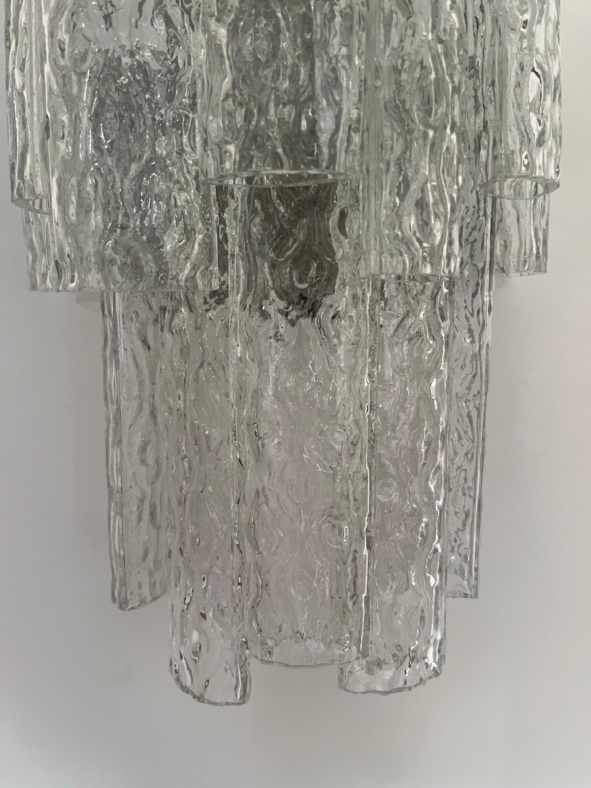 Italian Midcentury Large Beauty Murano Wall Sconce By Venini, 1970s photo for sale