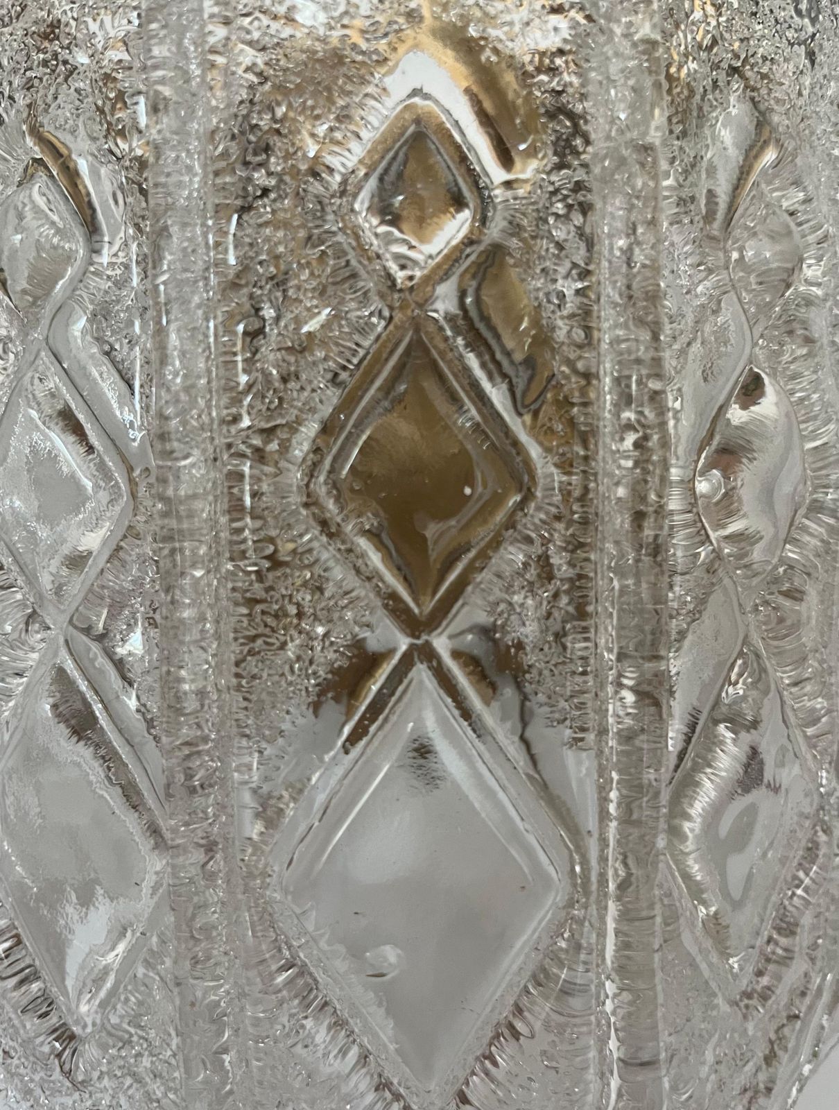 Italian Pair Of Midcentury Clear Murano Glass Wall Sconces, 1970s photo buy