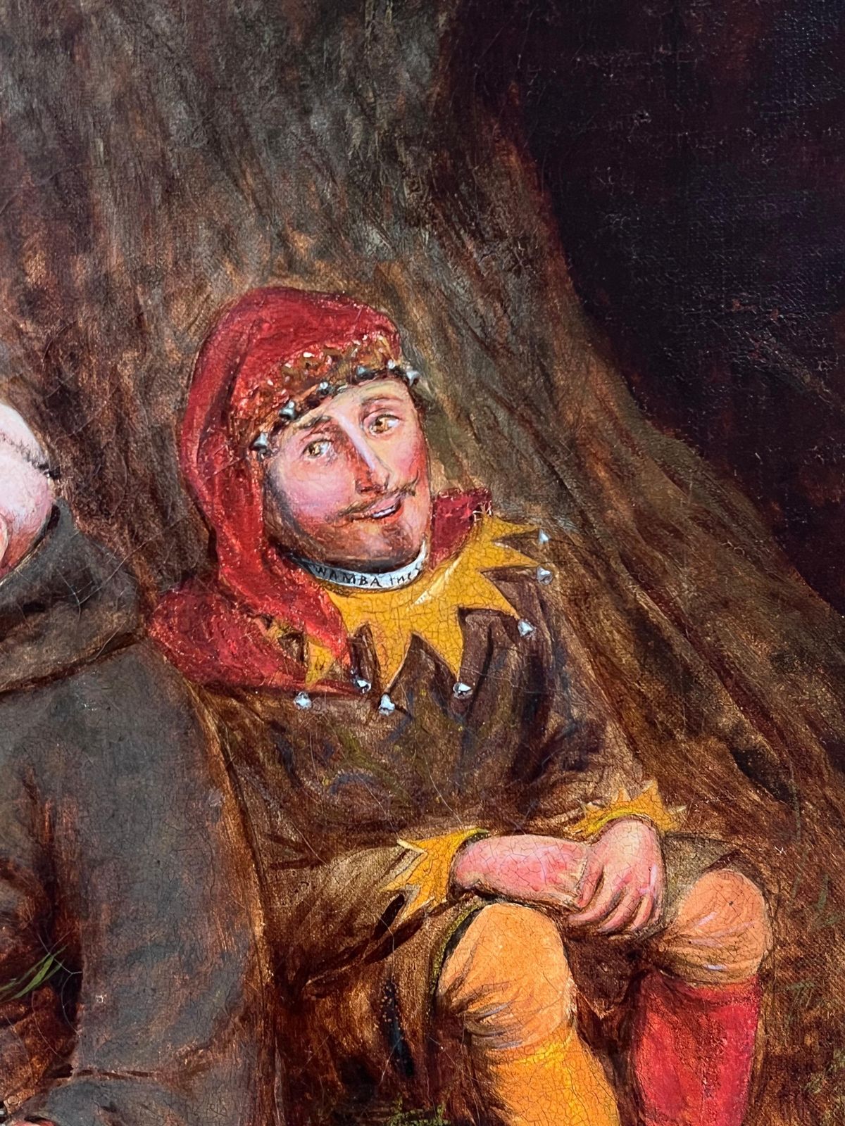 English Victorian Oil Large 19th Century English Victorian Oil Painting Robin Hood & Merry Men photo for sale