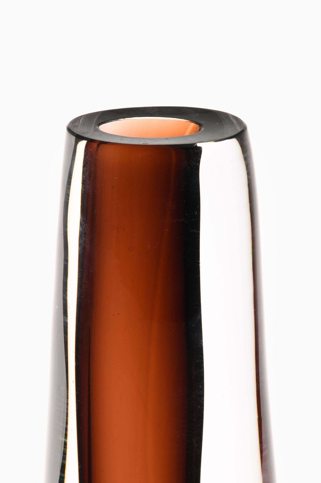 Glass Vase In Dark Brown By Vicke Lindstrand, 1960's photo furniture