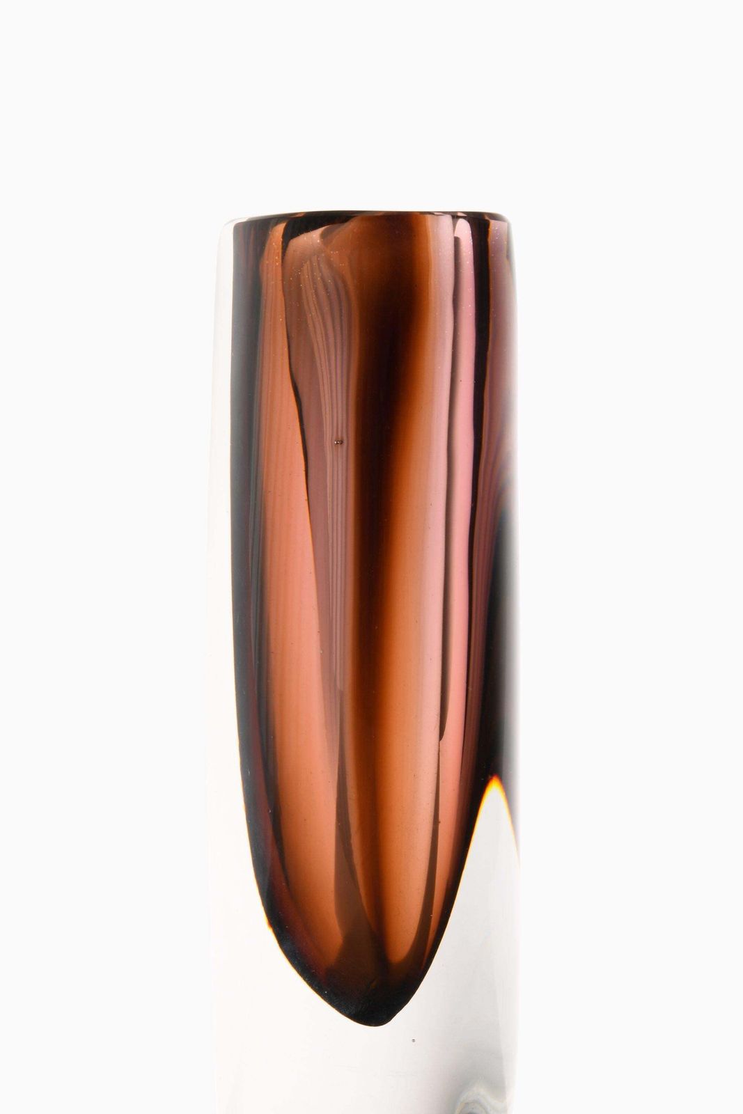 Brown Glass Vase By Vicke Lindstrand, 1960's photo for sale